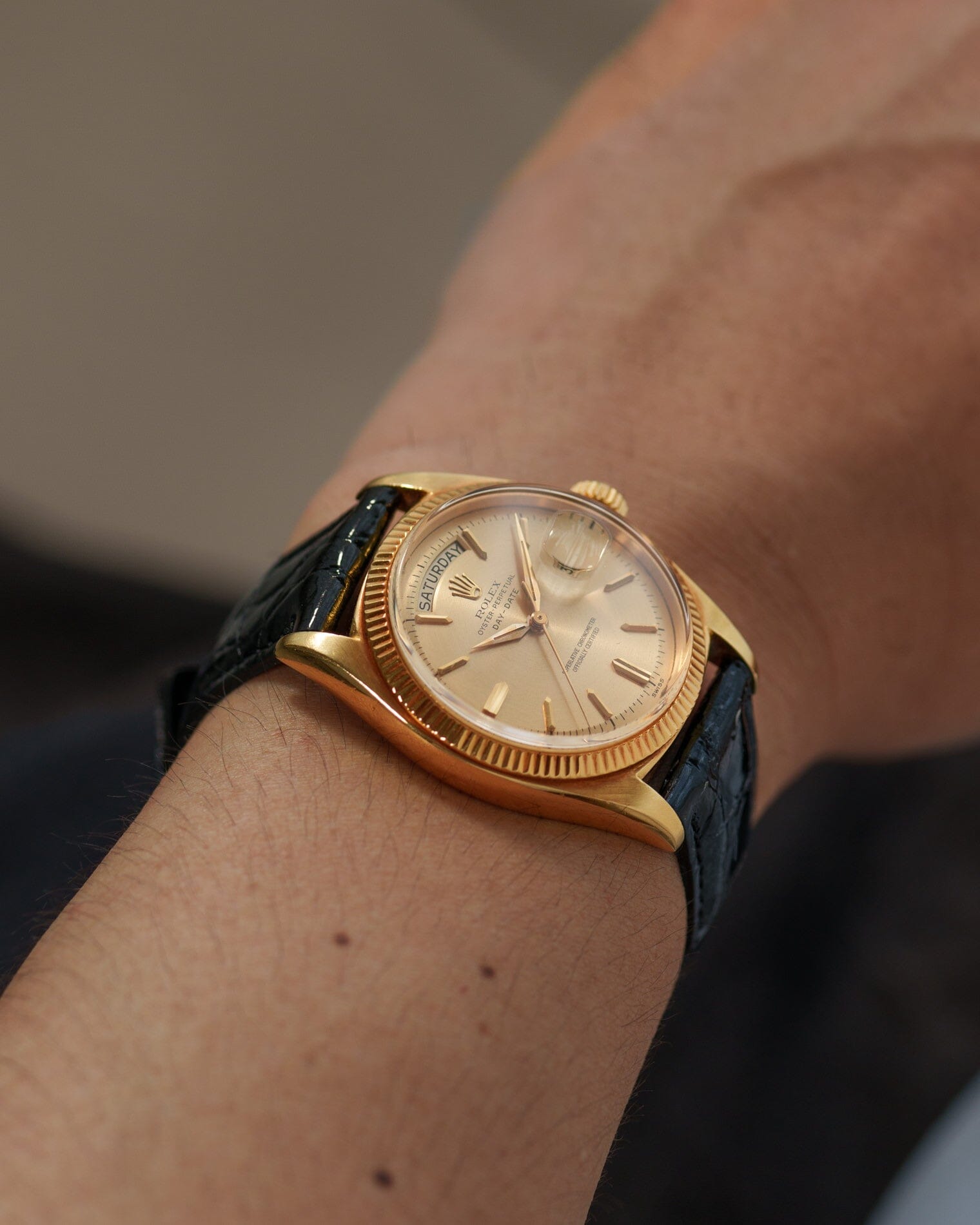 Rolex デイデイト 1803 YG シャンパンダイアル アルファハンド Watch ROLEX