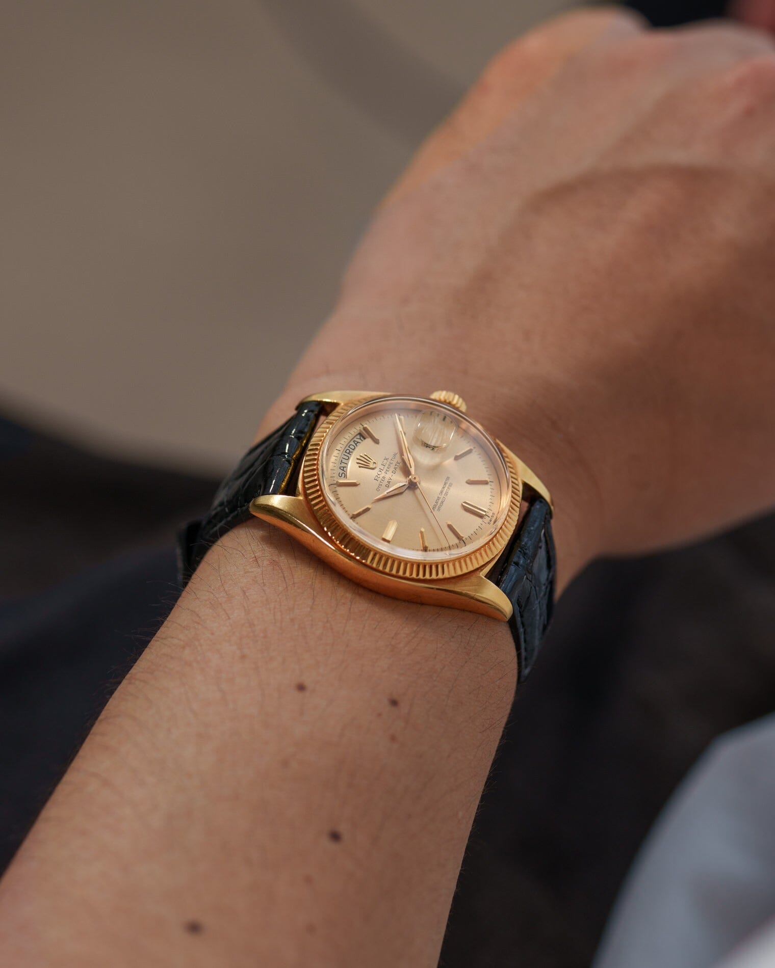 Rolex デイデイト 1803 YG シャンパンダイアル アルファハンド Watch ROLEX