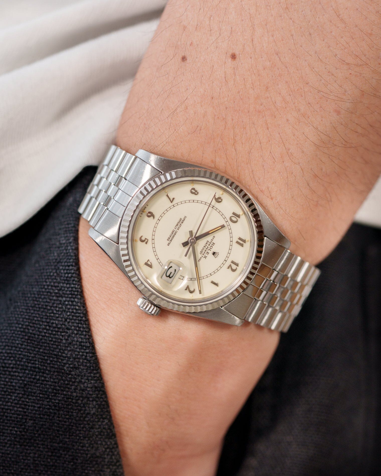 Rolex デイトジャスト 16014 クリームボイラーゲージ Watch ROLEX