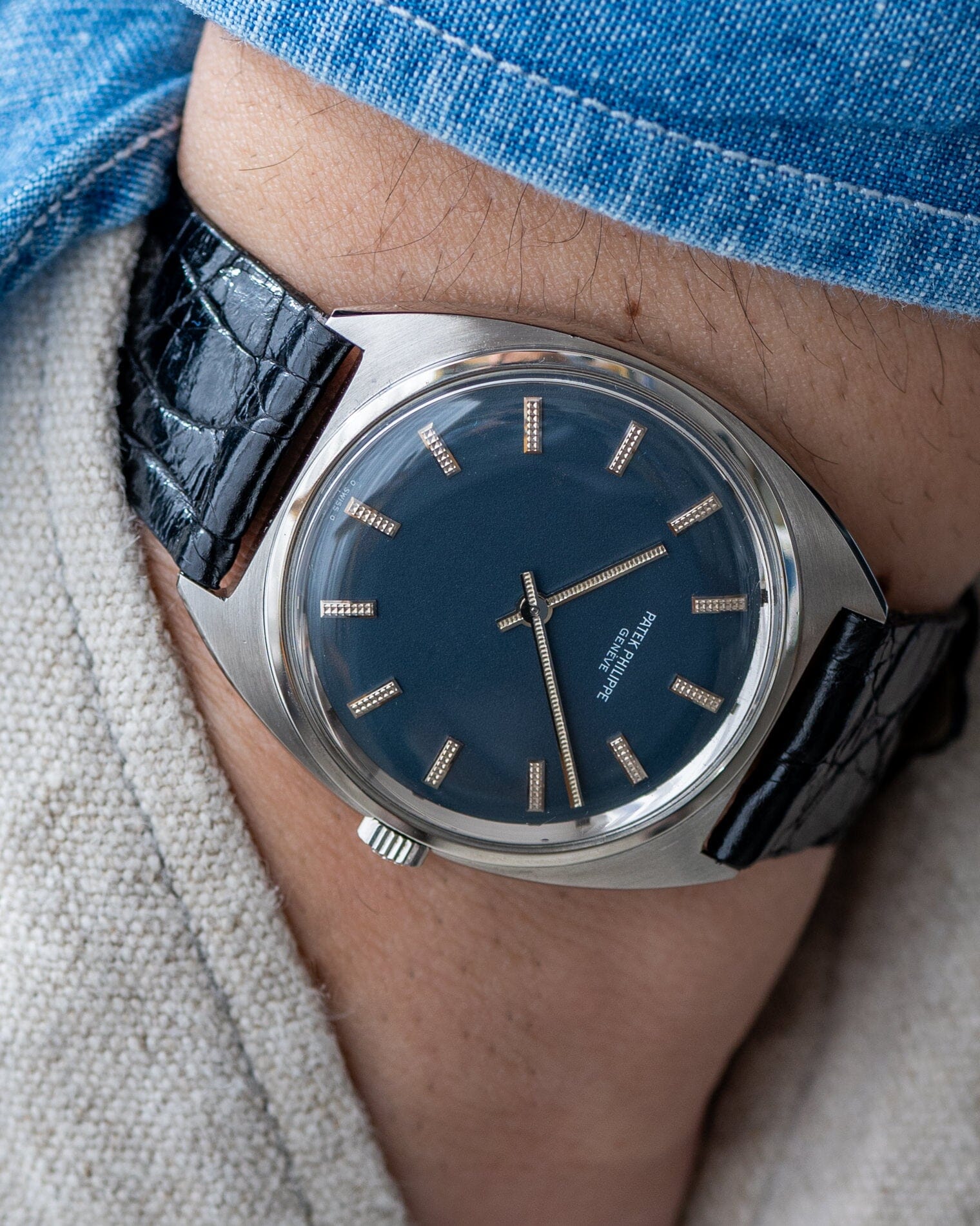 Patek Philippe カラトラバ 3574 SS ブルーダイアル アーカイブ付き Watch PATEK PHILIPPE