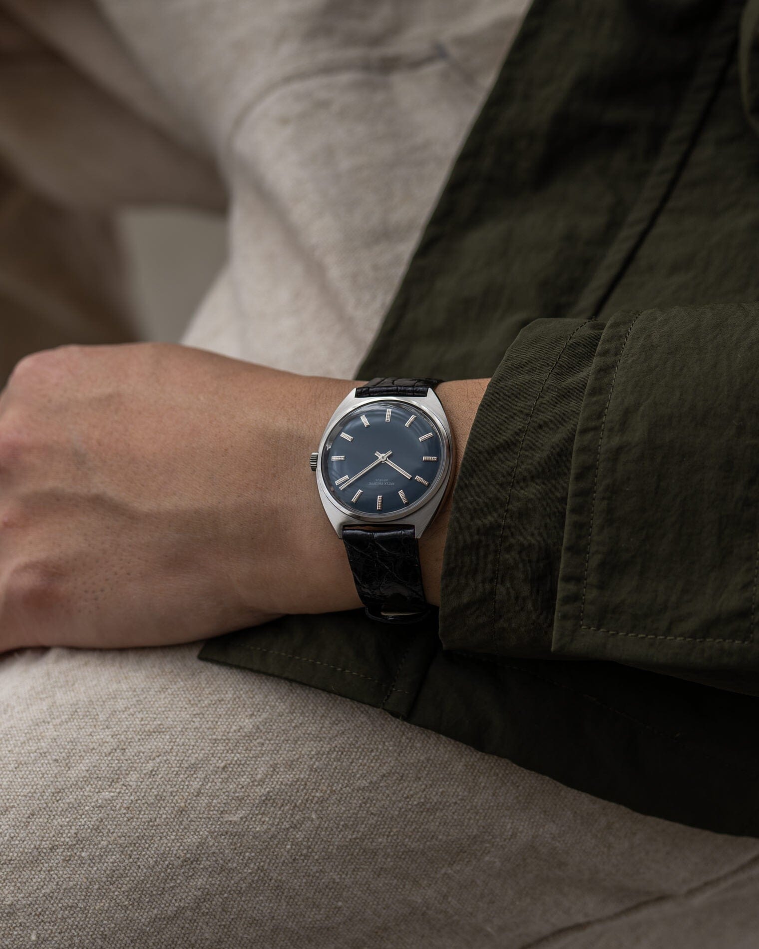 Patek Philippe カラトラバ 3574 SS ブルーダイアル アーカイブ付き Watch PATEK PHILIPPE