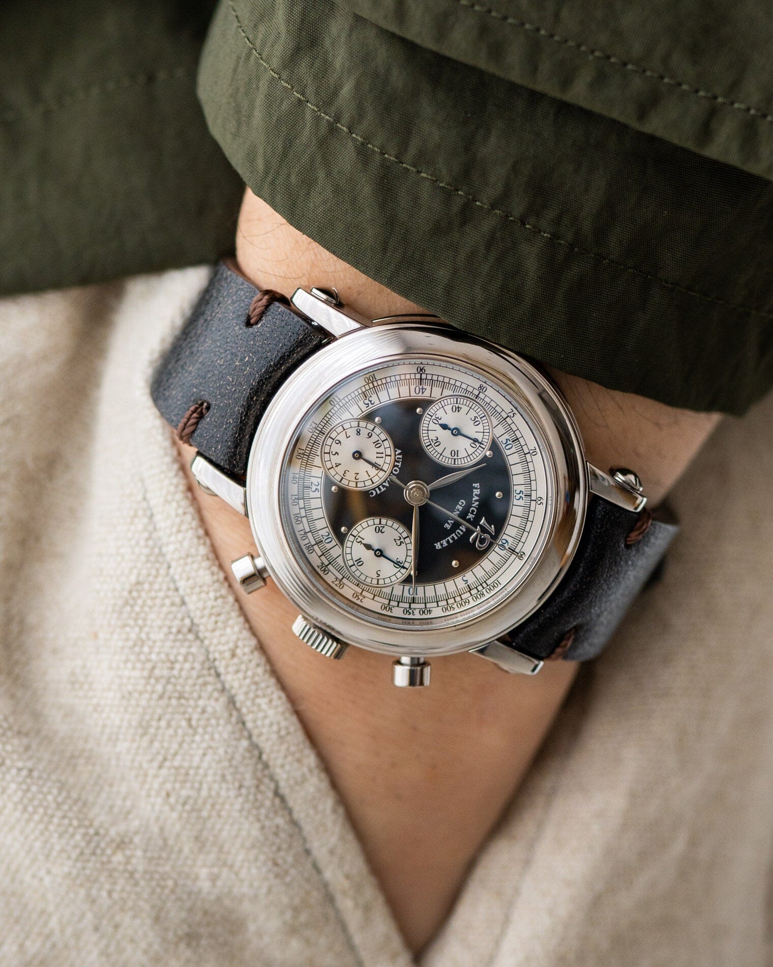 Franck Muller 7000CC クロノグラフ WG ブラック 箱保証書付き Watch FRACK MULLER