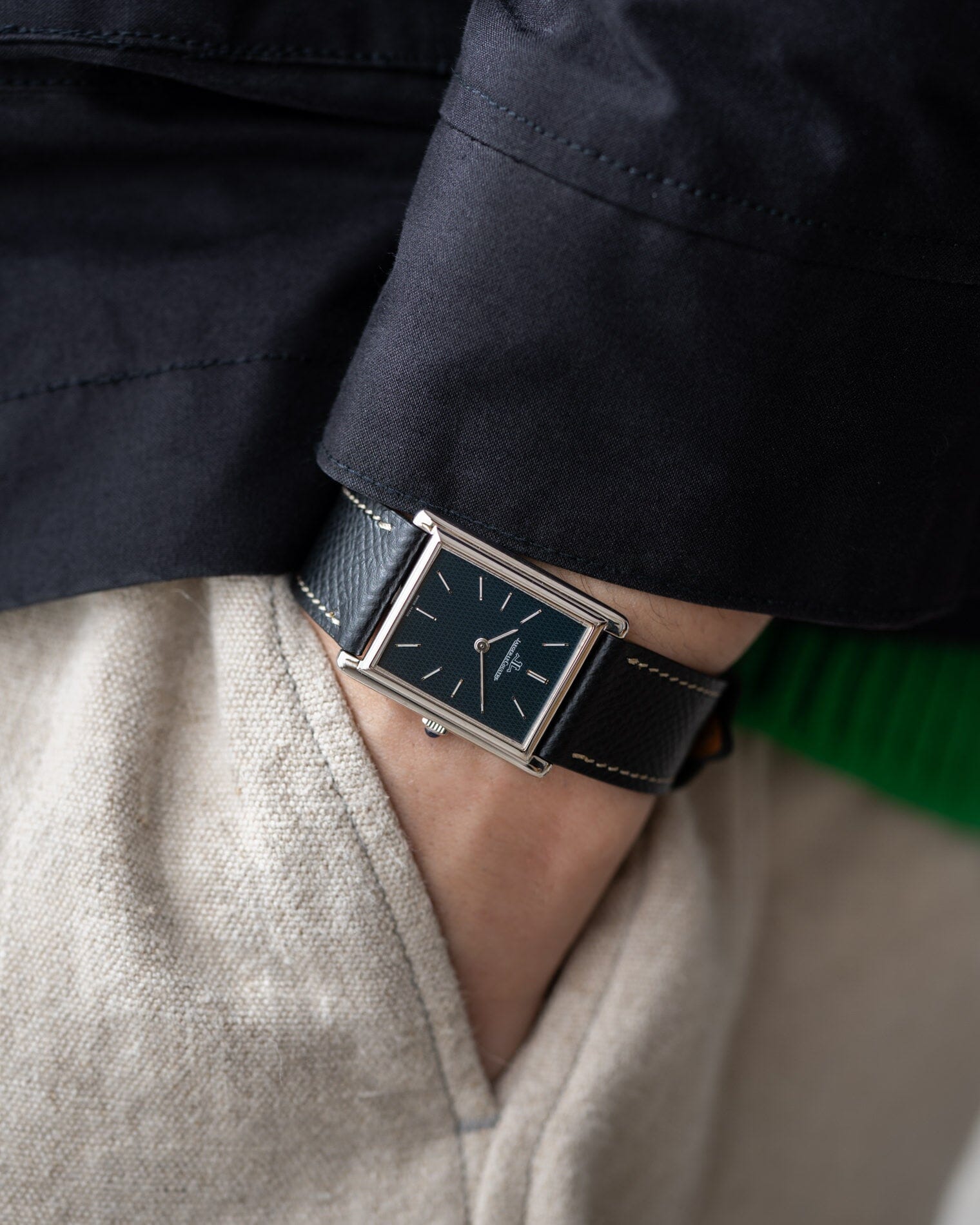 Jaeger-LeCoultre レクタングル 6029.22 "タンク" WG ネイビーダイアル Watch Jaeger-LeCoultre