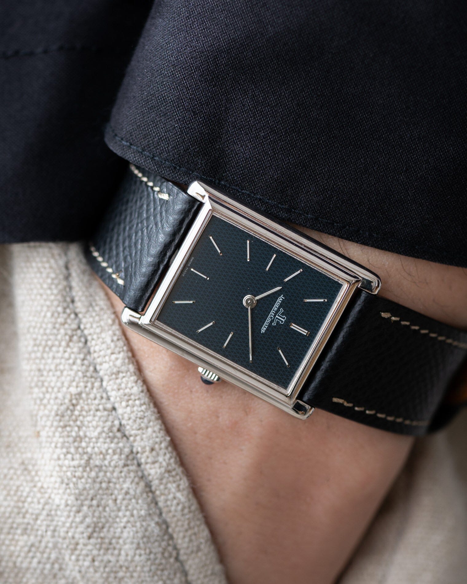 Jaeger-LeCoultre レクタングル 6029.22 "タンク" WG ネイビーダイアル Watch Jaeger-LeCoultre