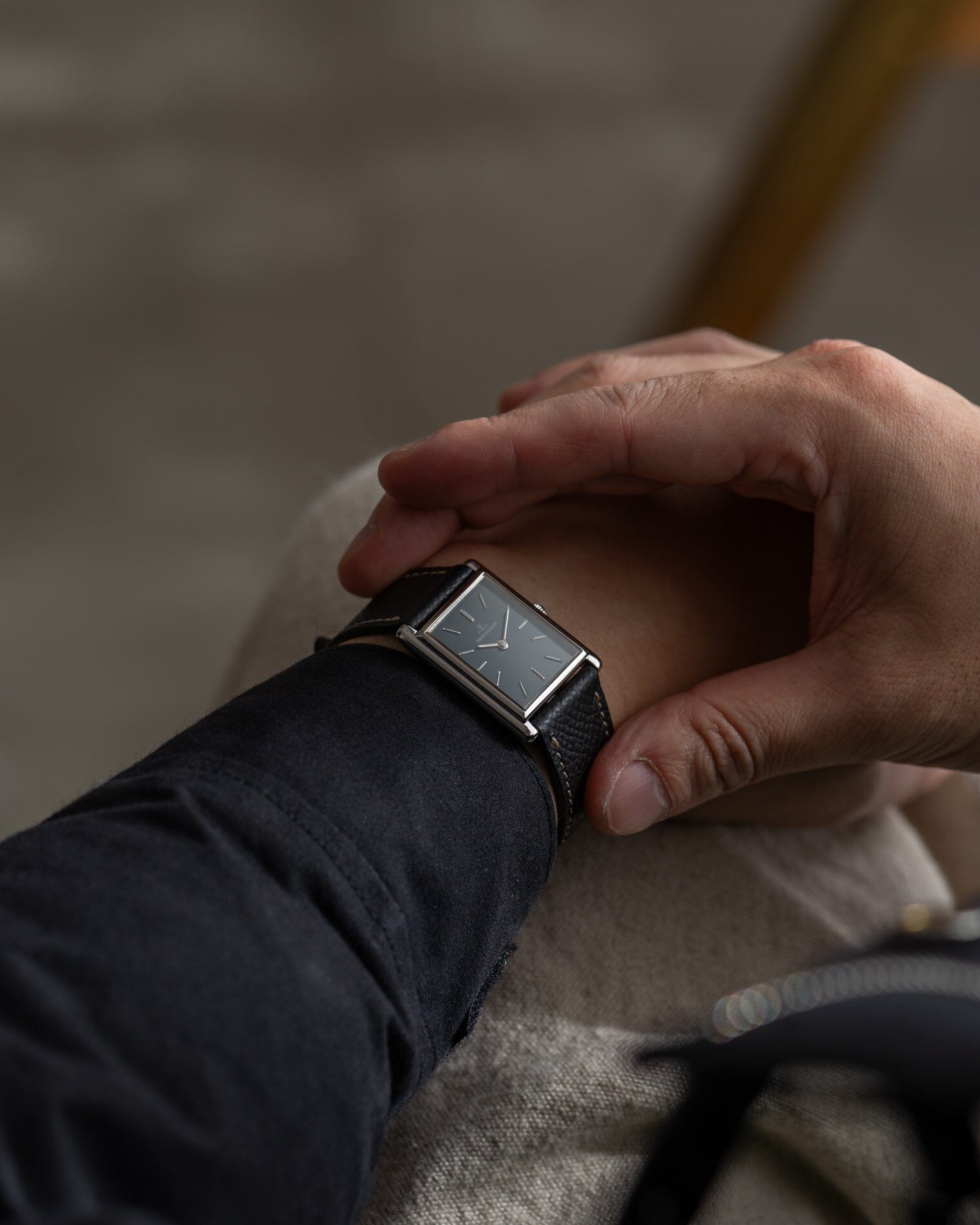 Jaeger-LeCoultre レクタングル 6029.22 "タンク" WG ネイビーダイアル Watch Jaeger-LeCoultre