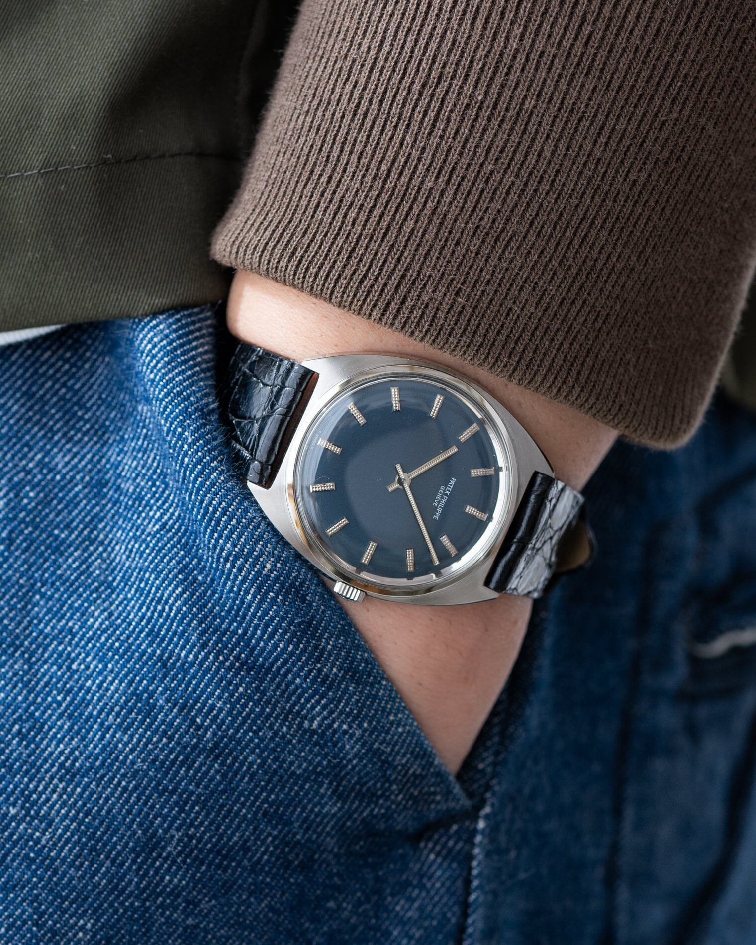Patek Philippe カラトラバ 3574 SS ブルーダイアル アーカイブ付き Watch PATEK PHILIPPE
