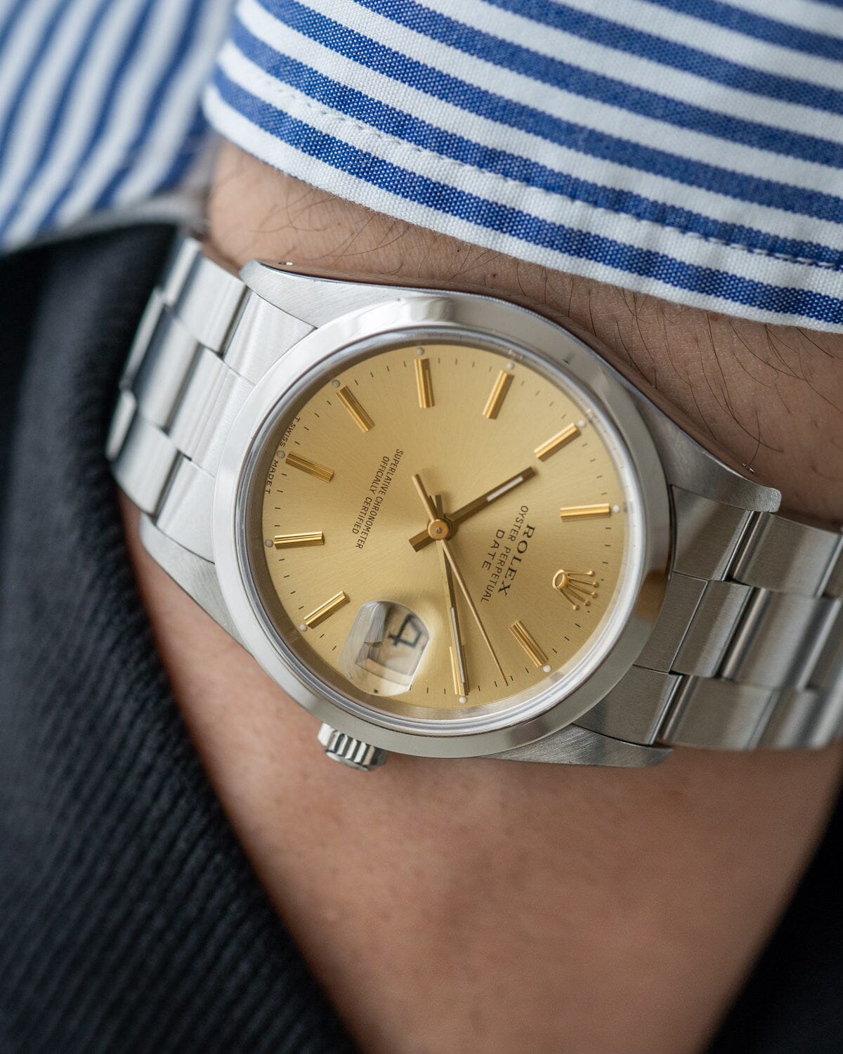 ロレックス オイスター パーペチュアル デイト 15200 シャンパンダイアル Watch ROLEX