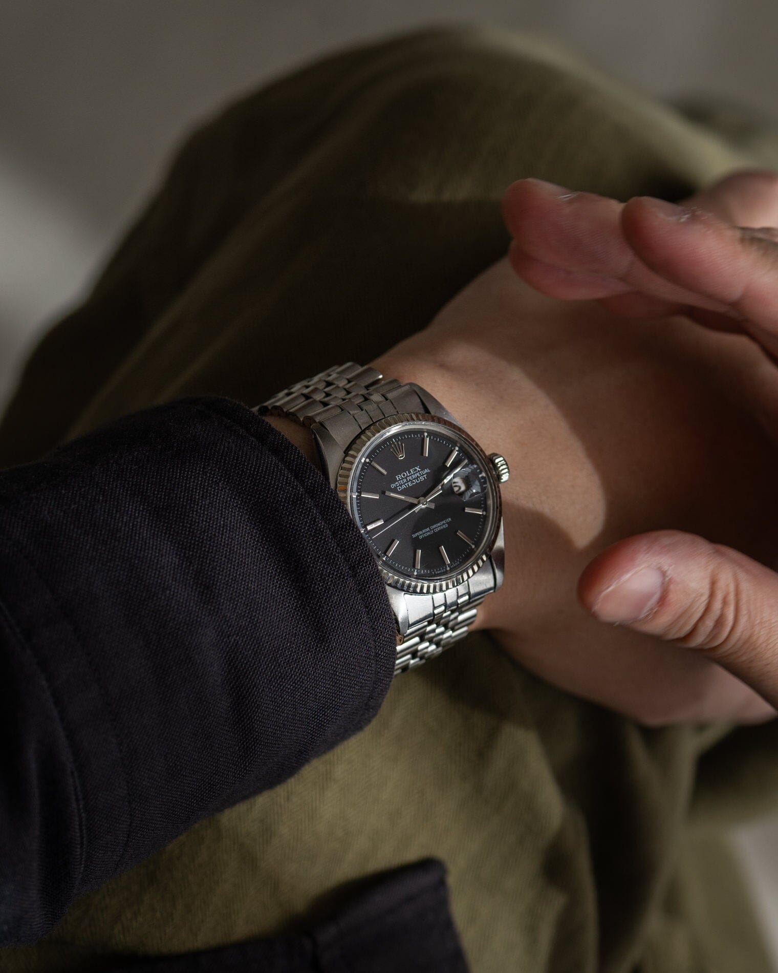 Rolex デイトジャスト 1601 マットブラック Watch ROLEX