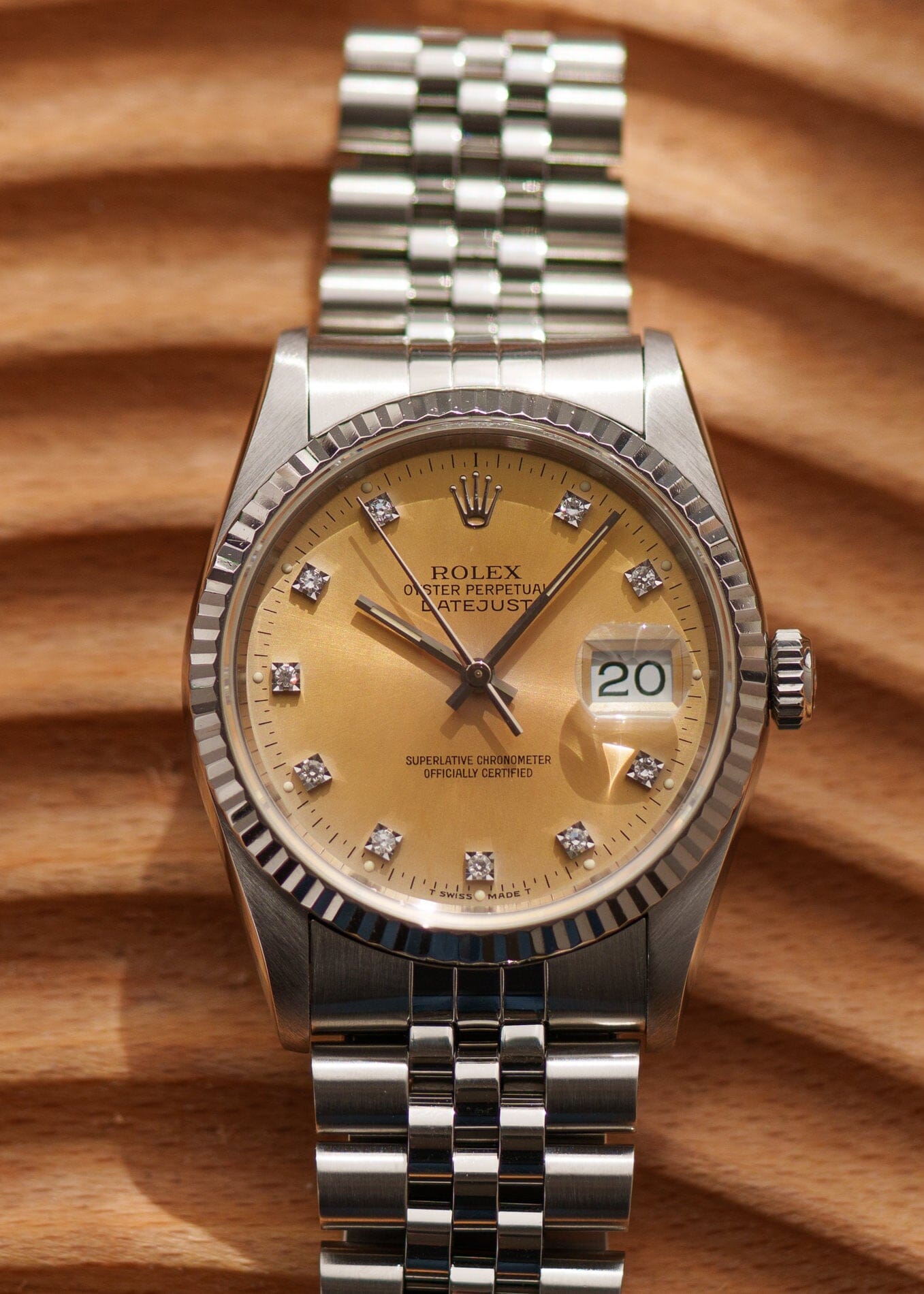 Rolex デイトジャスト 16234 シルバー ダイヤモンドダイアル 箱保証書付き Watch ROLEX