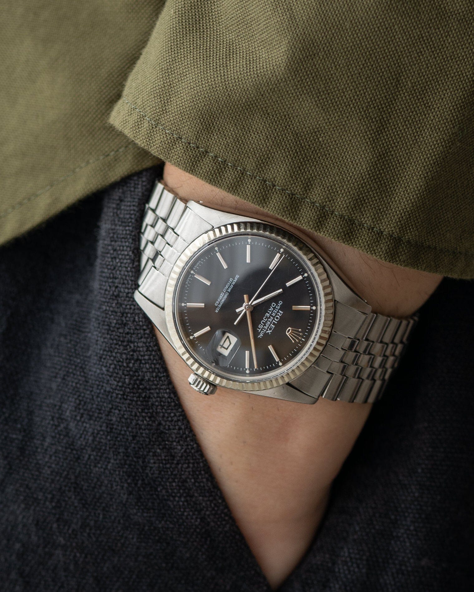 Rolex デイトジャスト 1601 マットブラック Watch ROLEX