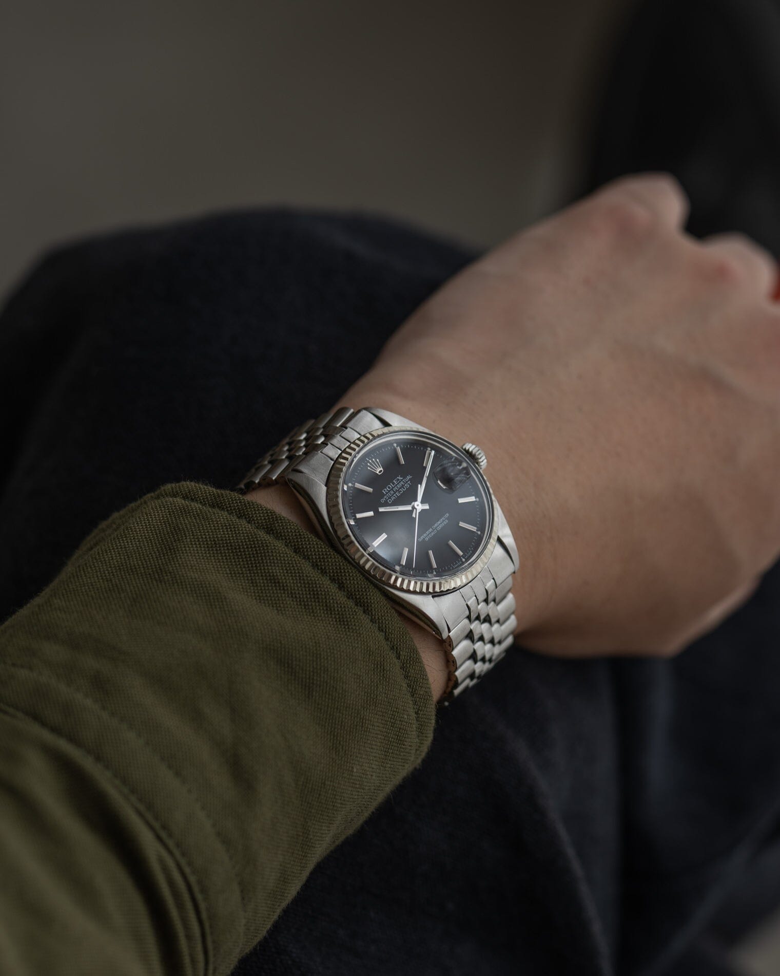 Rolex デイトジャスト 1601 マットブラック Watch ROLEX