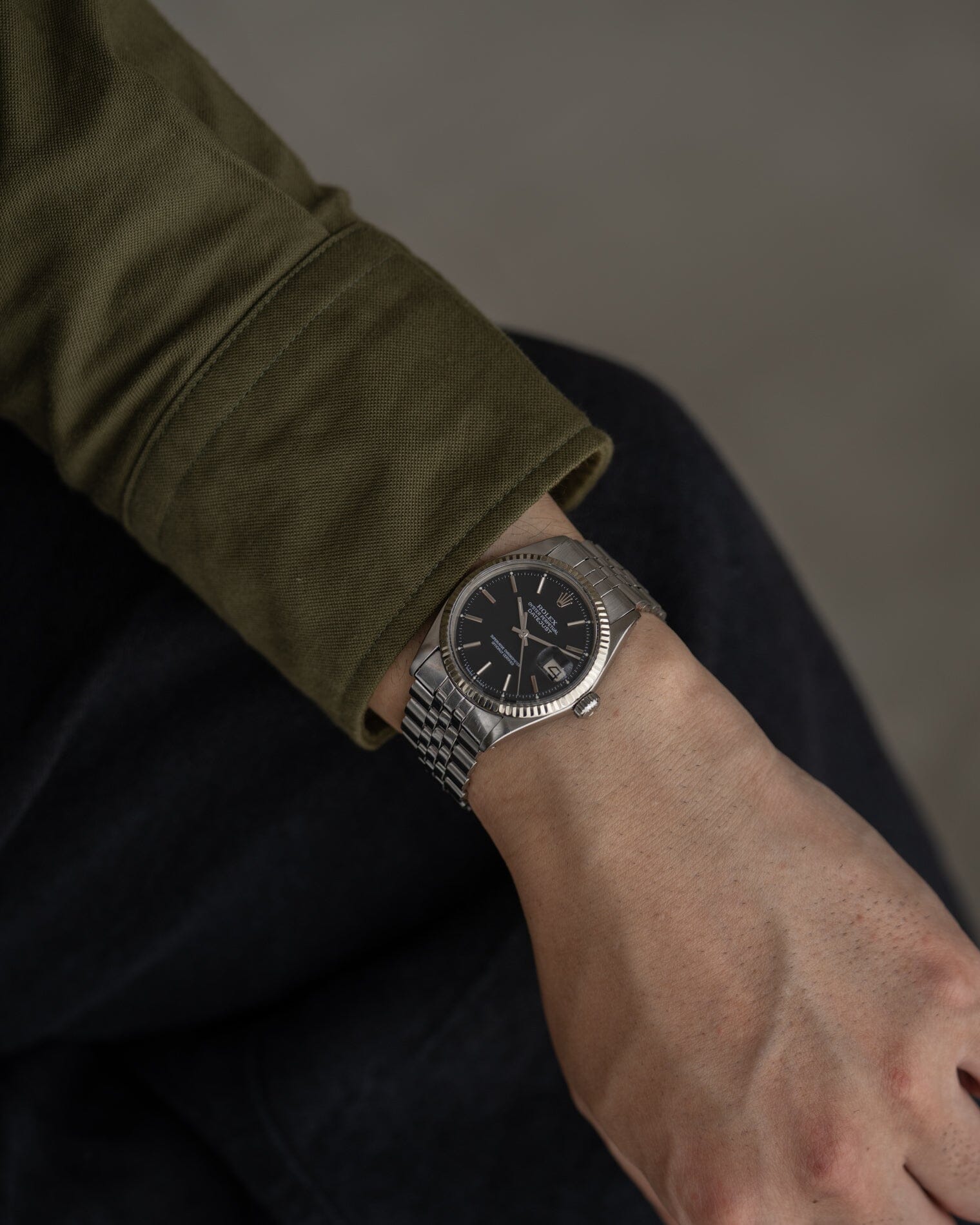 Rolex デイトジャスト 1601 マットブラック Watch ROLEX