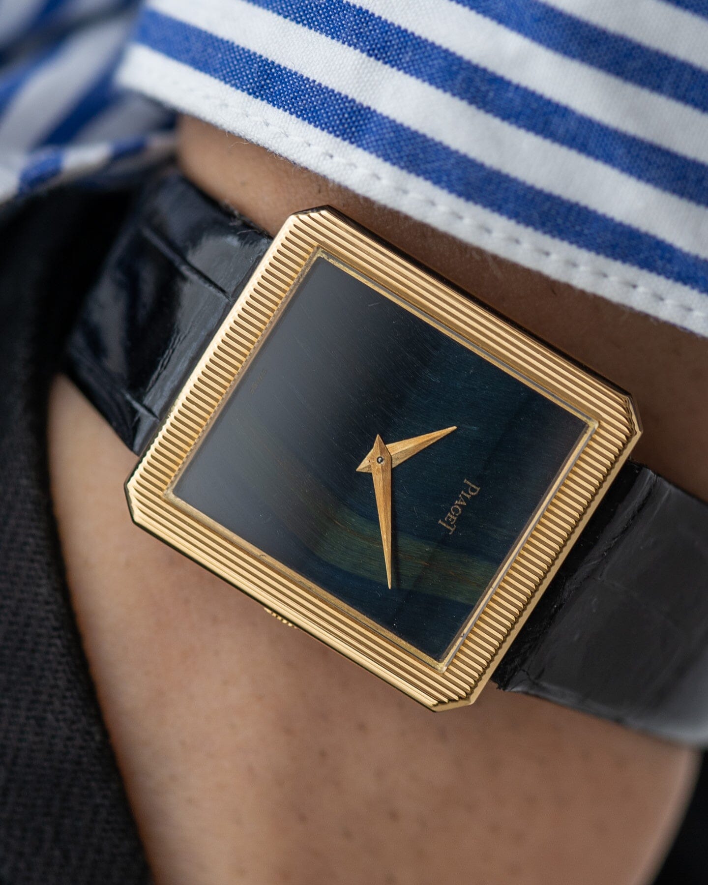 Piaget プロトコール 9154 YG ブルータイガーアイ Watch PIAGET