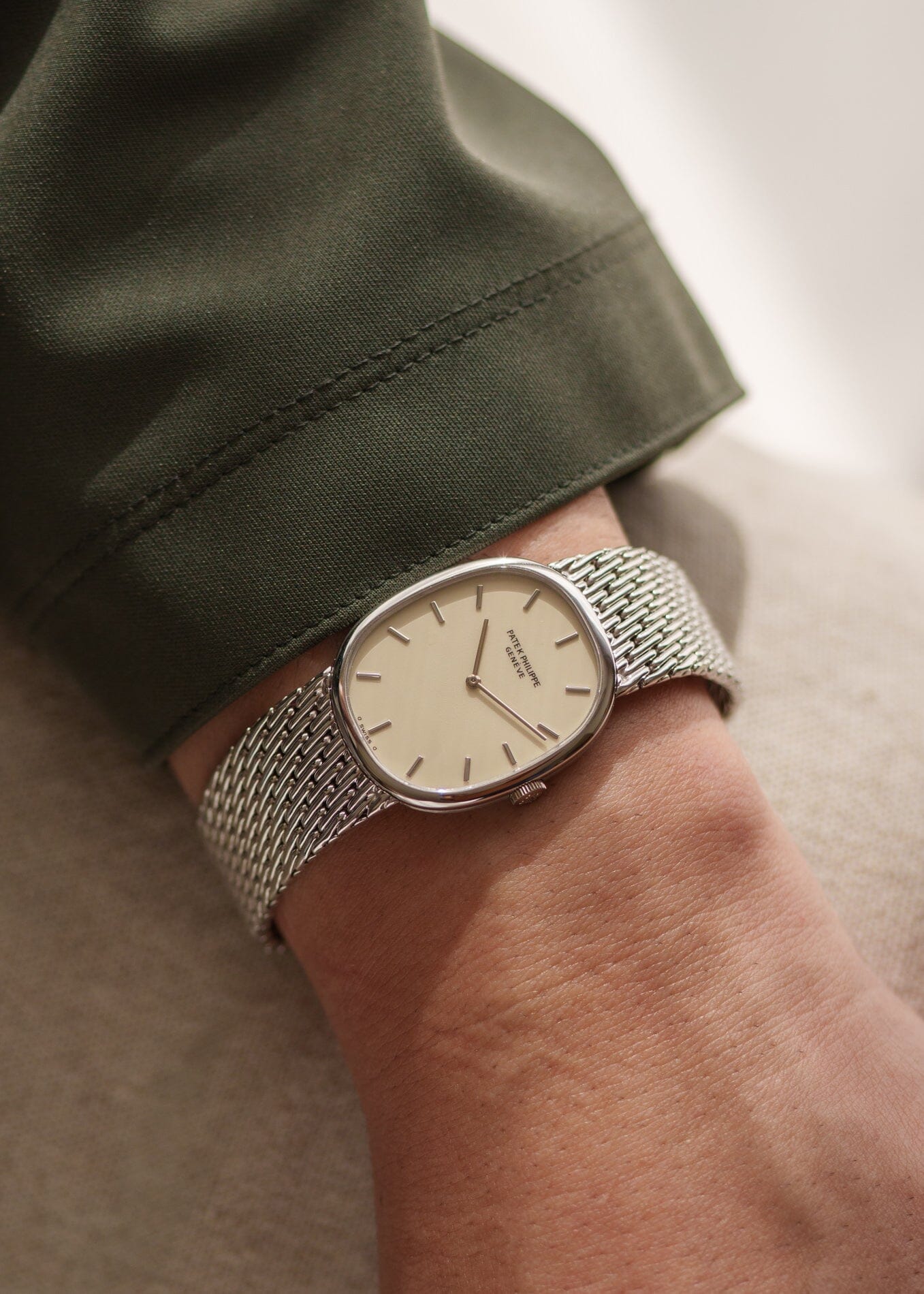 Patek Philippe Golden Ellipse 3848 WG Cream Dial Watch PATEK PHILIPPE
