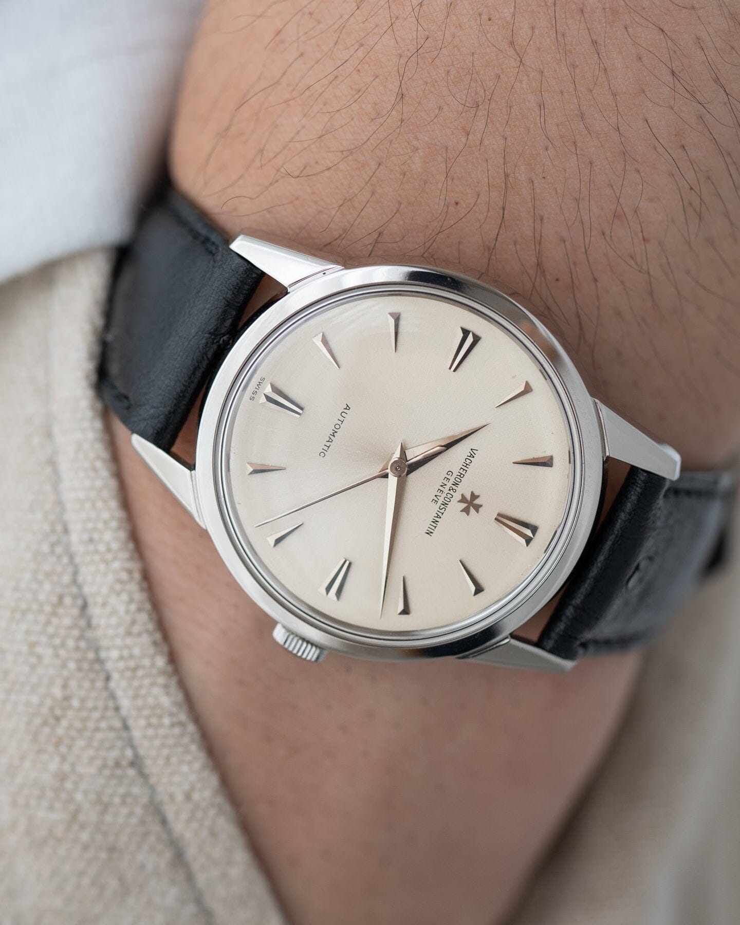 Vacheron Constantin ラウンド 6562 SS シルバーダイアル Watch VACHERON CONSTANTIN