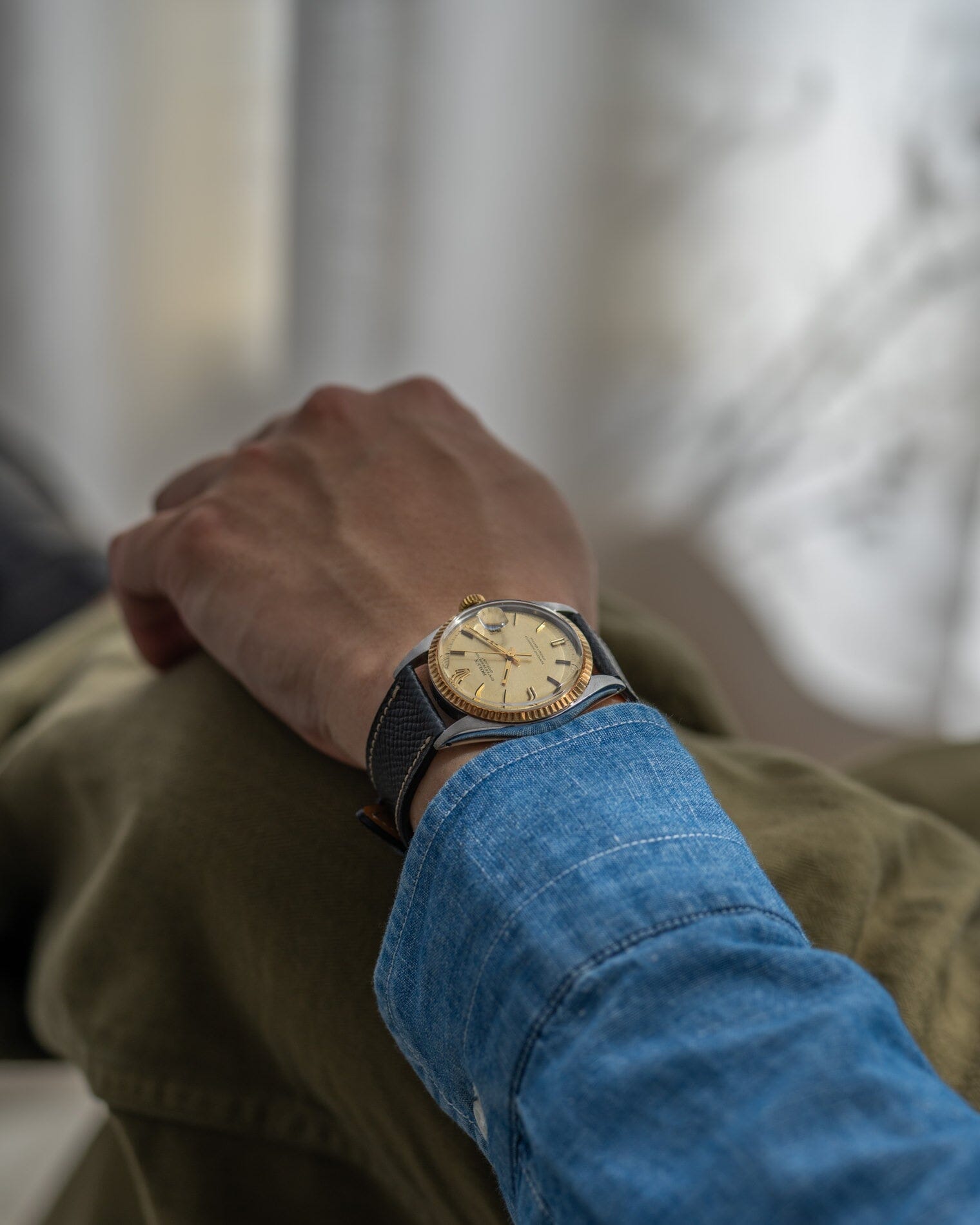 Rolex デイトジャスト 1601 シャンパン絹目ダイアル Watch ROLEX