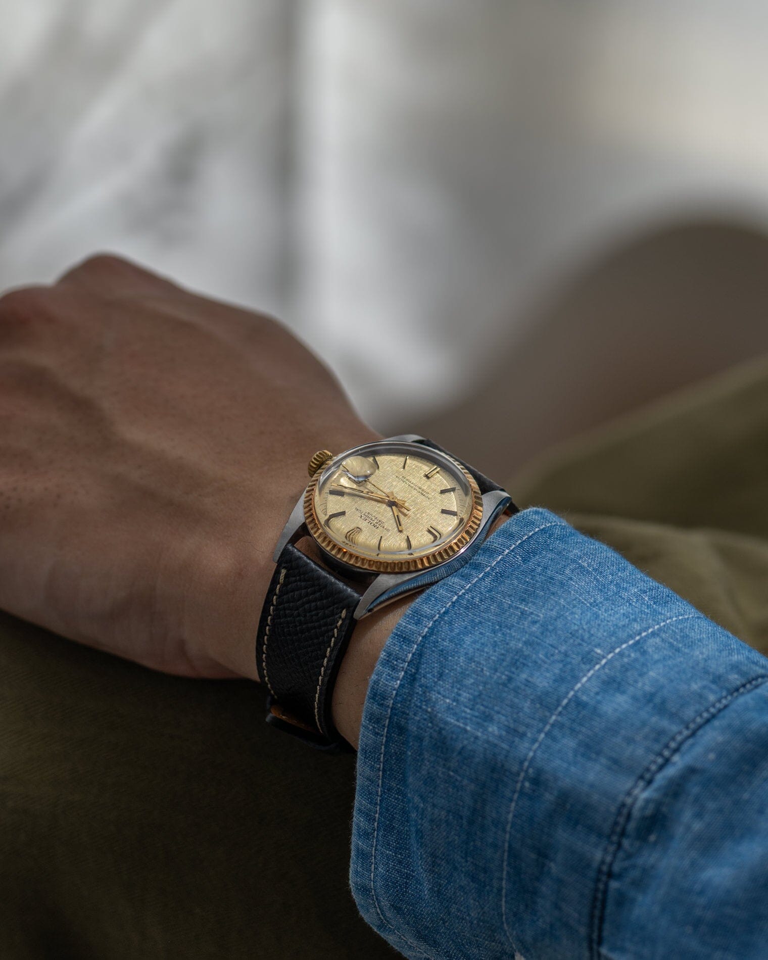 Rolex デイトジャスト 1601 シャンパン絹目ダイアル Watch ROLEX