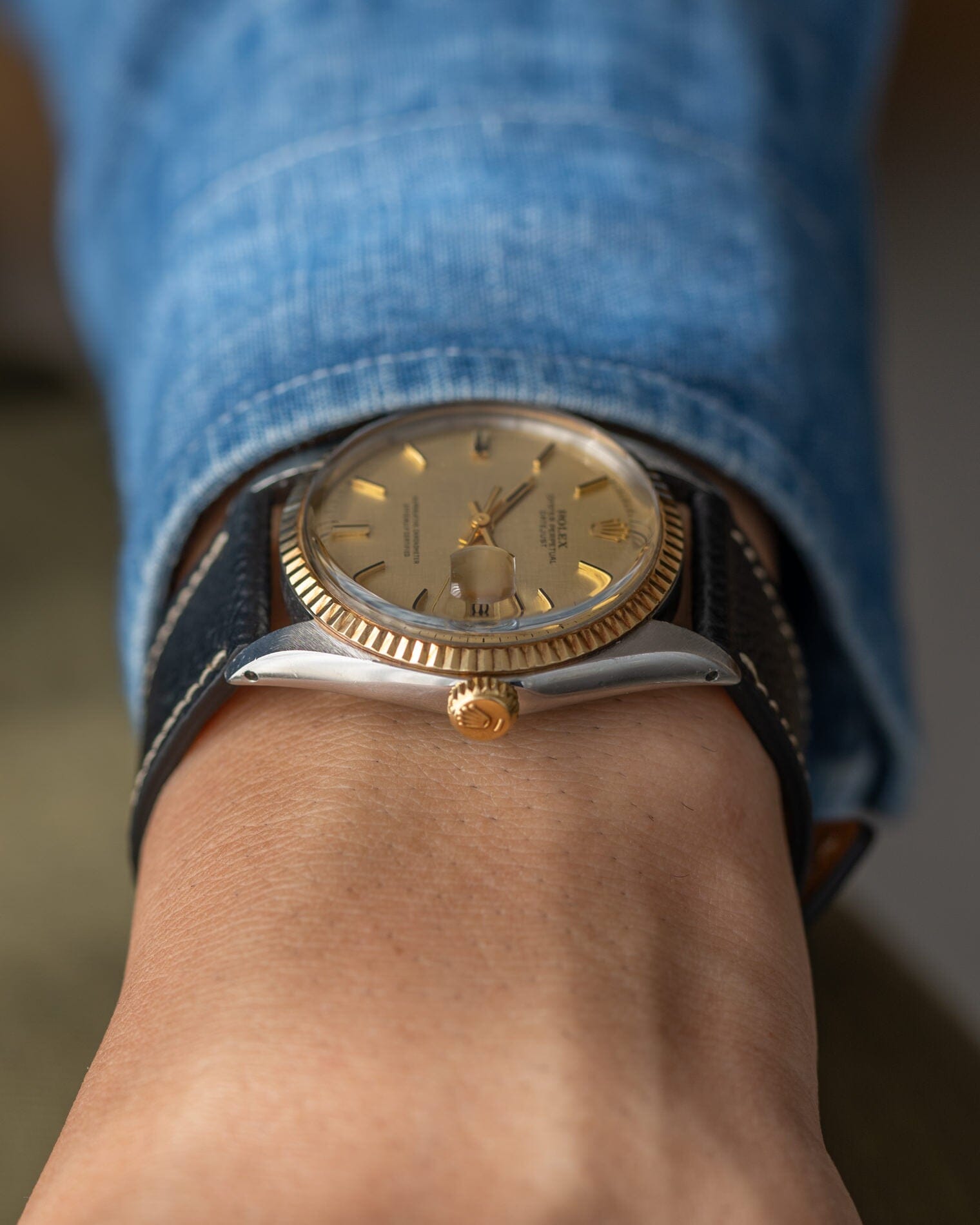 Rolex デイトジャスト 1601 シャンパン絹目ダイアル Watch ROLEX