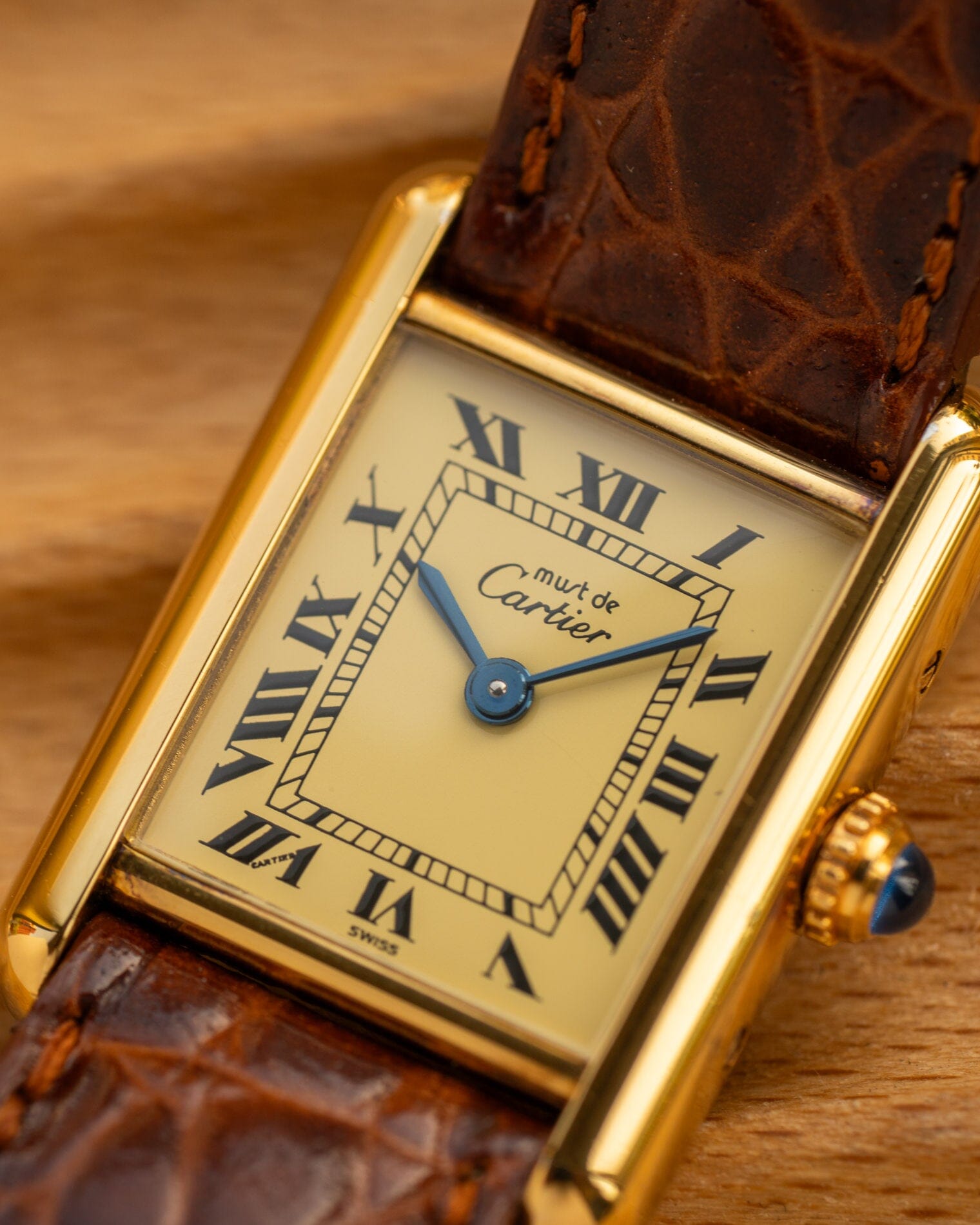 カルティエ マストタンク SM アイボリーローマン QZ Watch CARTIER