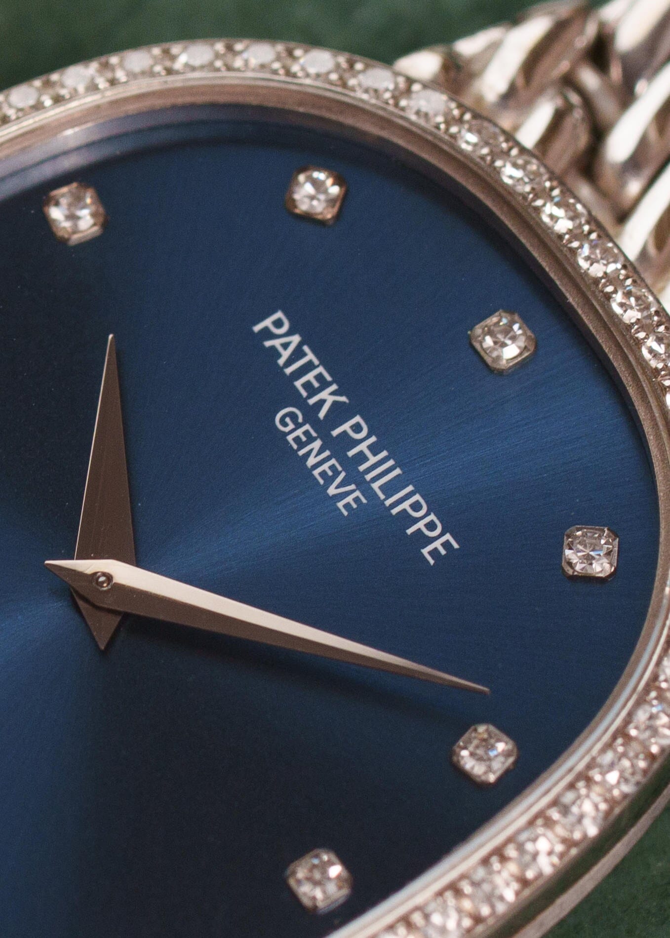 Patek Philippe ゴールデンエリプス 3849 WG ベゼルダイヤ ブルーダイアル 保証書付き Watch PATEK PHILIPPE