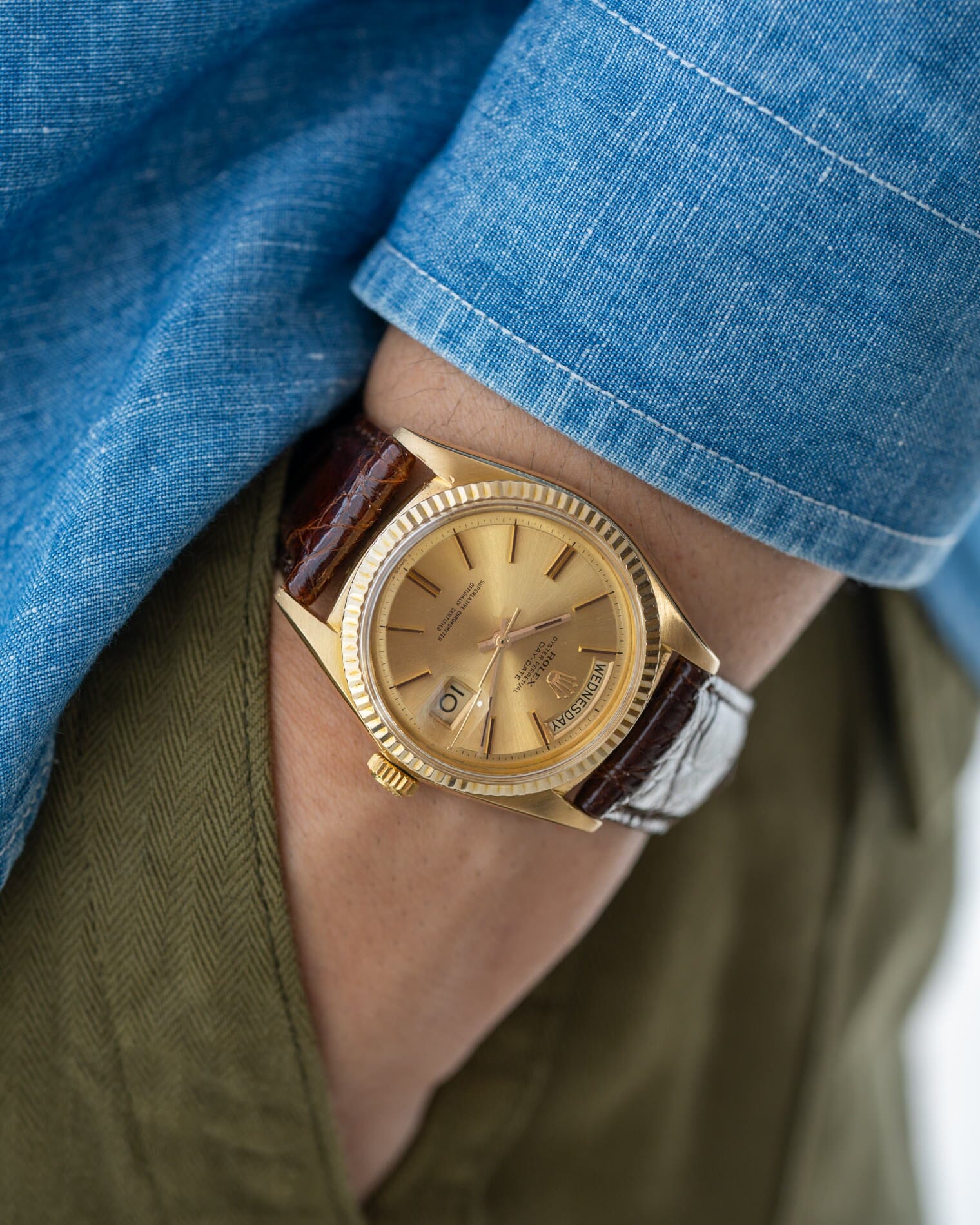 Rolex デイデイト 1803 YG シャンパンダイアル Watch ROLEX