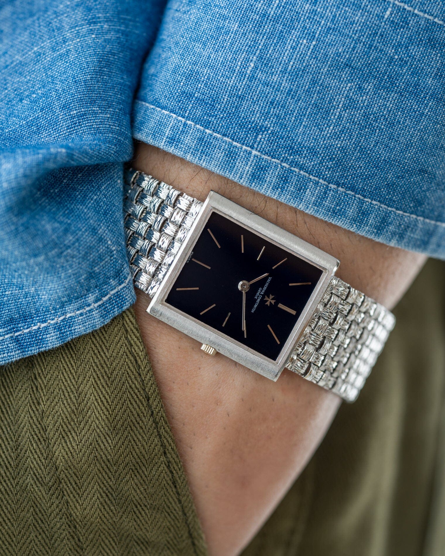 Vacheron Constantin メッシュドール 7981 WG ブラックダイアル Watch VACHERON CONSTANTIN