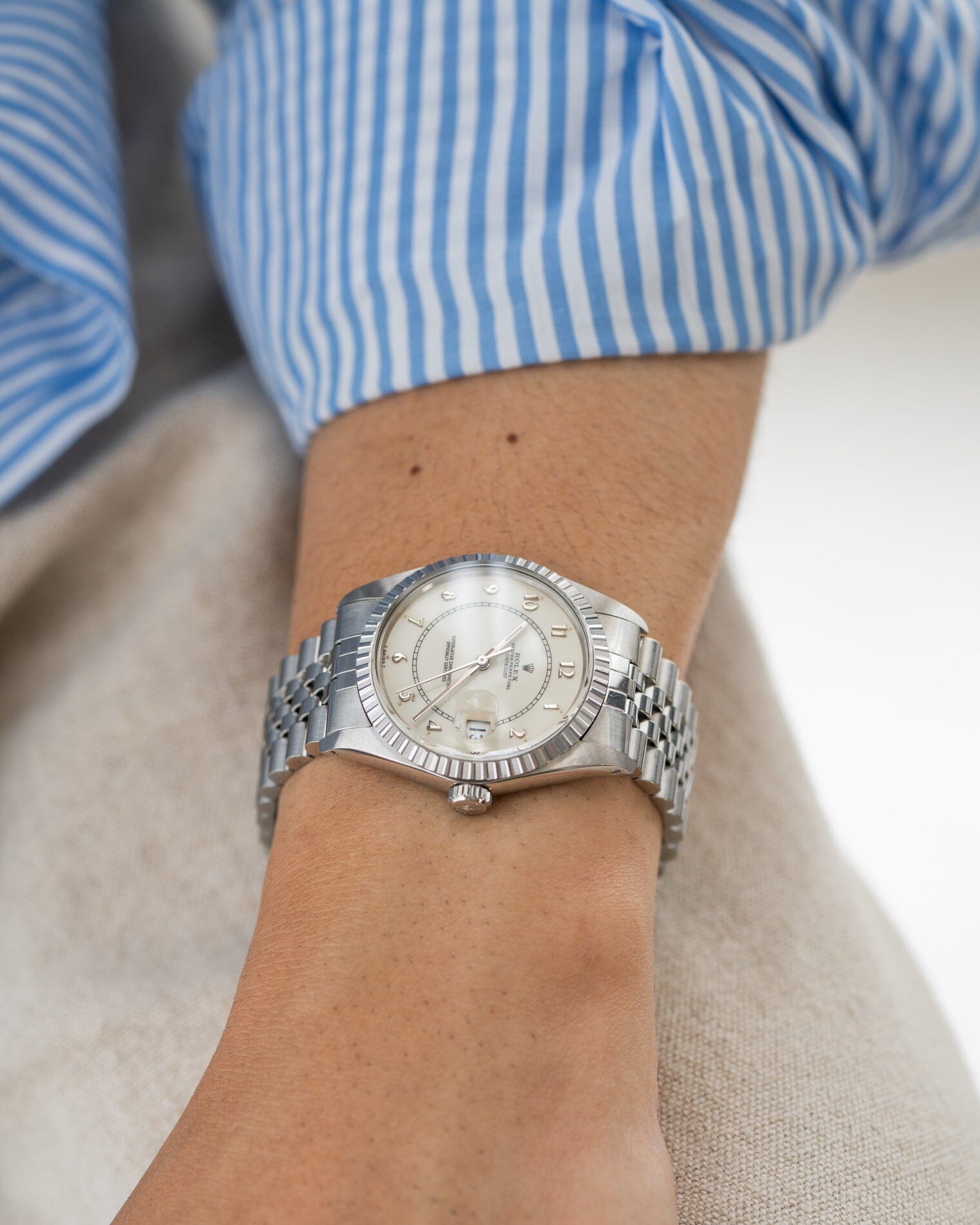 Rolex デイトジャスト 16030 ホワイトボイラーゲージ Watch ROLEX