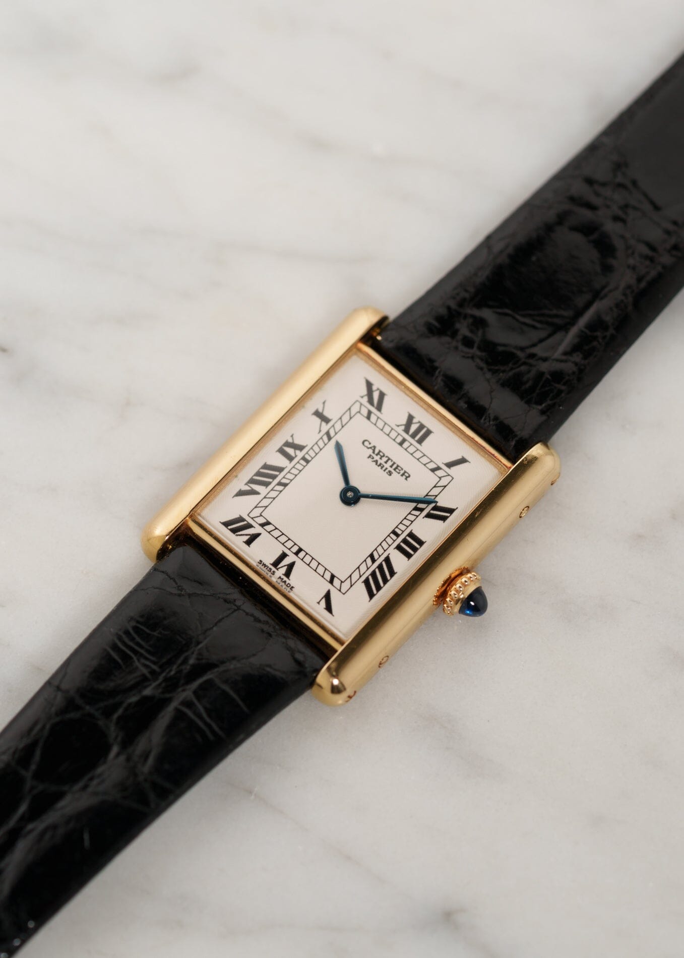 Cartier タンク ルイ カルティエ LM YG CPCP 1600B 箱付き Watch CARTIER