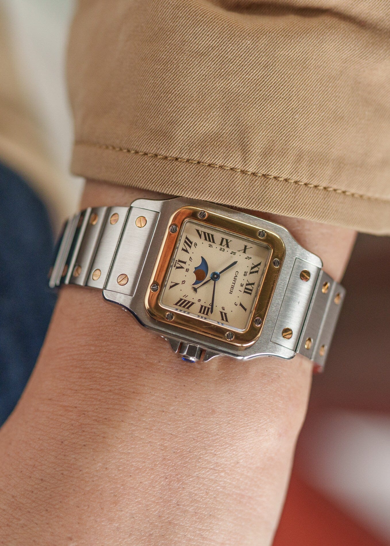 Cartier サントスガルベ LM 119901 ムーンフェイズ Watch CARTIER