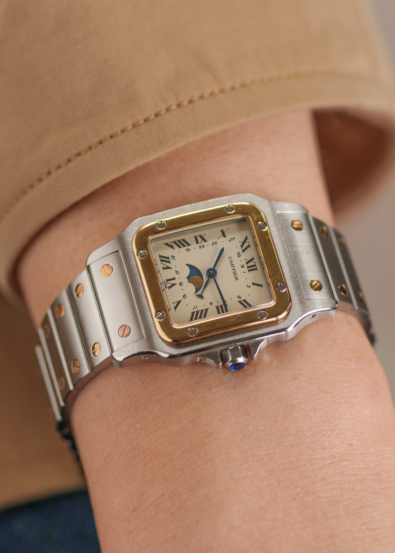 Cartier サントスガルベ LM 119901 ムーンフェイズ Watch CARTIER