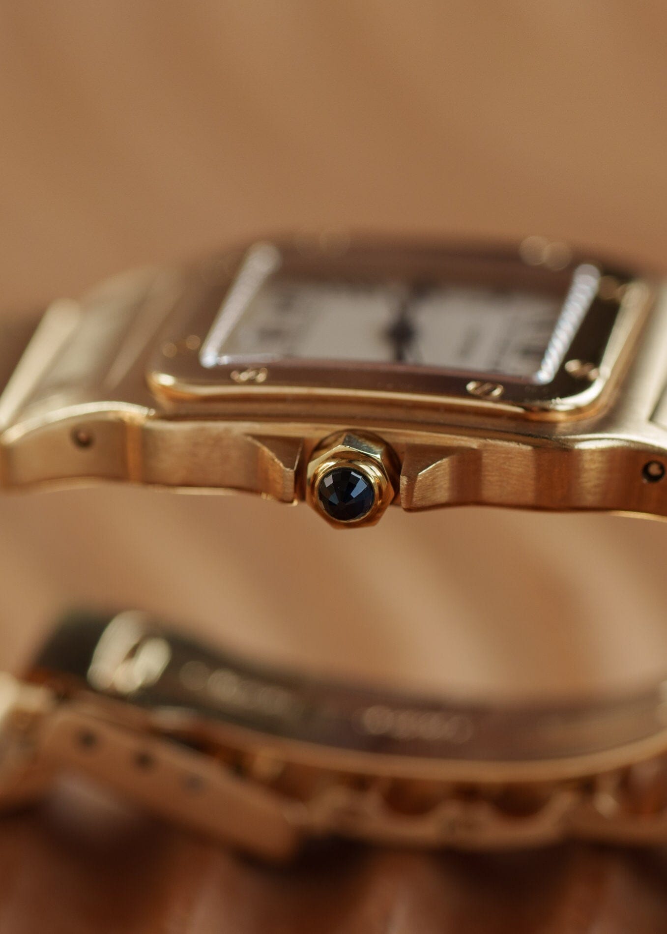 Cartier Santos Galbee LM 887901 YG with Service Paper Watch CARTIER