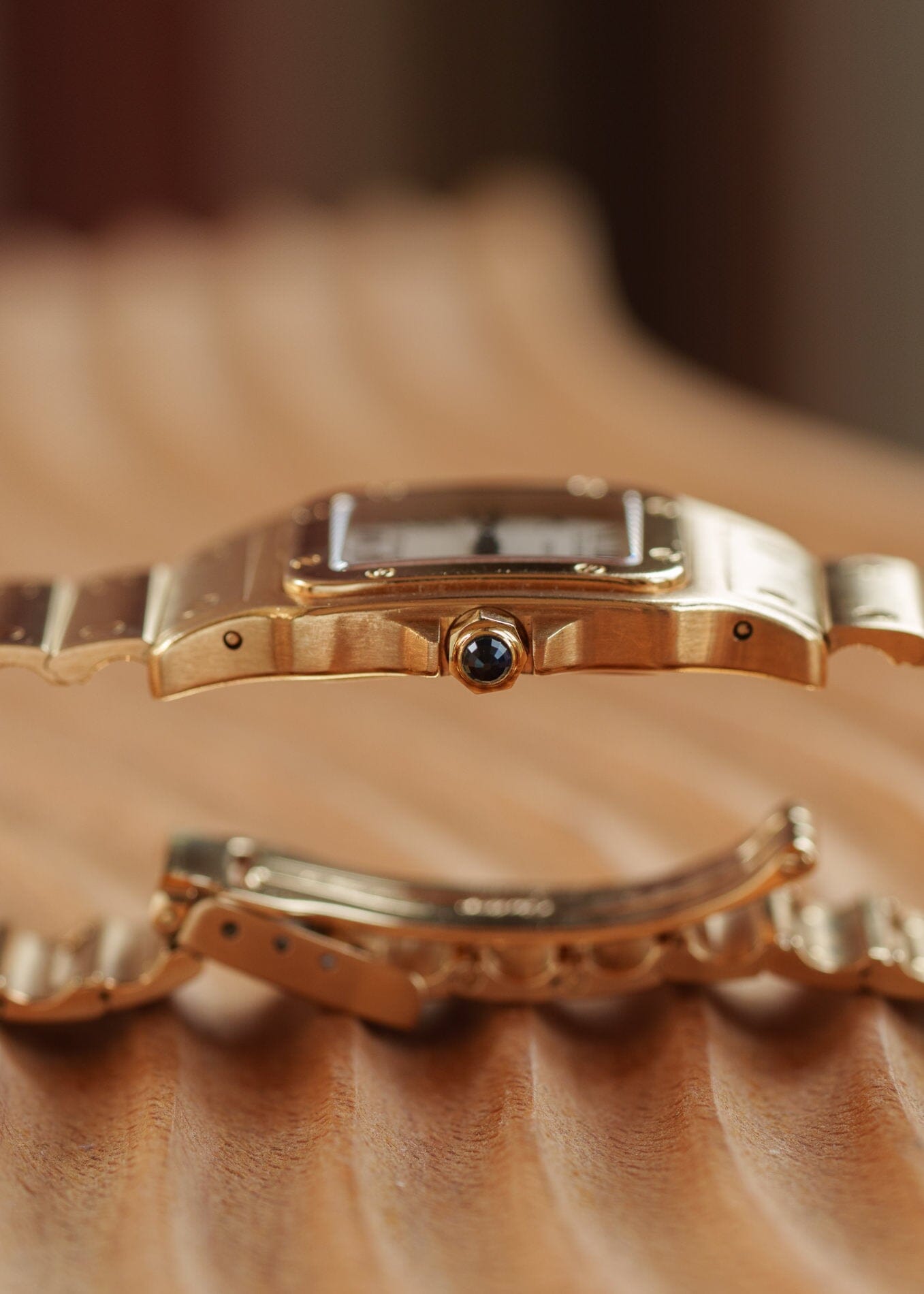 Cartier Santos Galbee LM 887901 YG with Service Paper Watch CARTIER