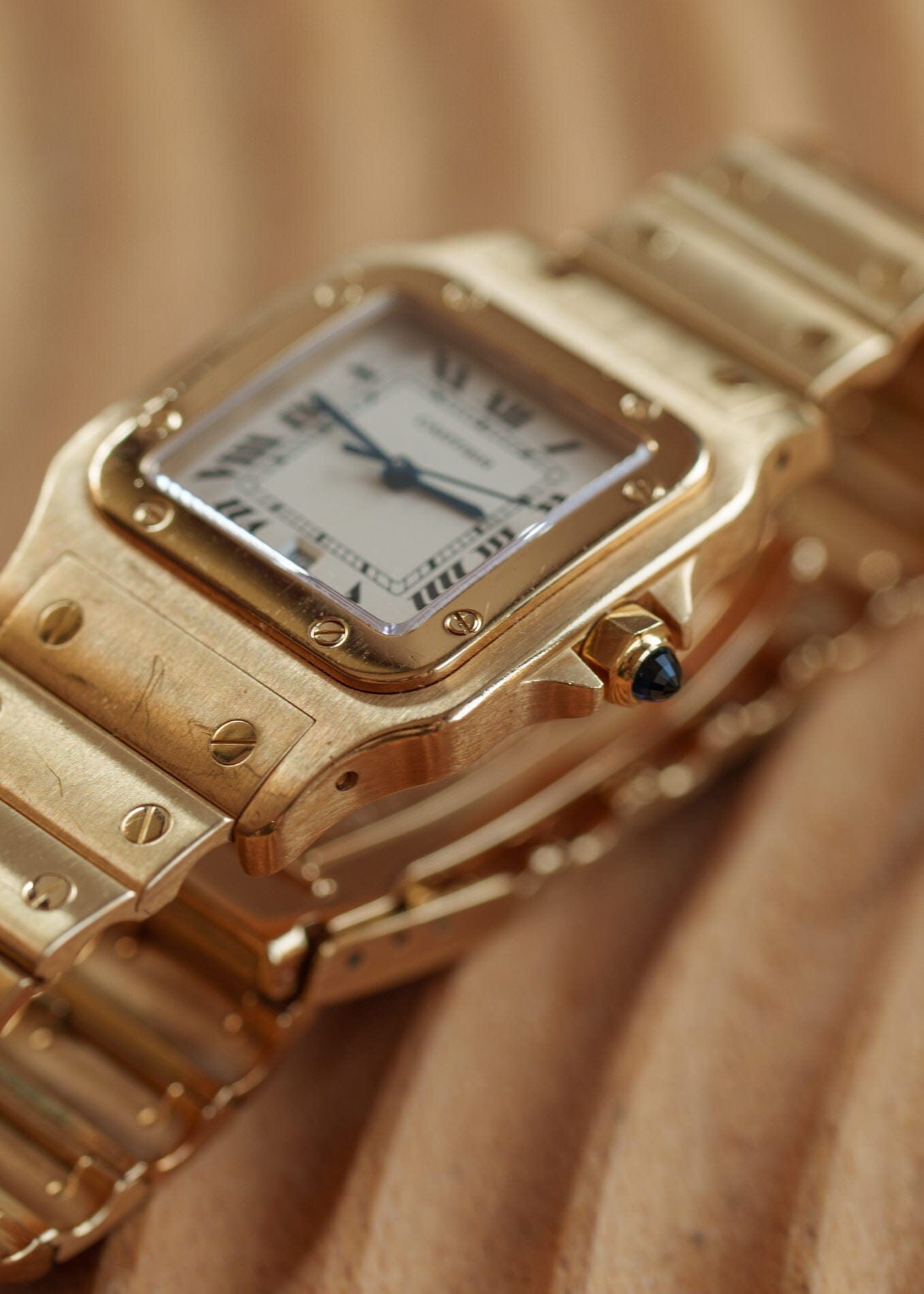 Cartier Santos Galbee LM 887901 YG with Service Paper Watch CARTIER