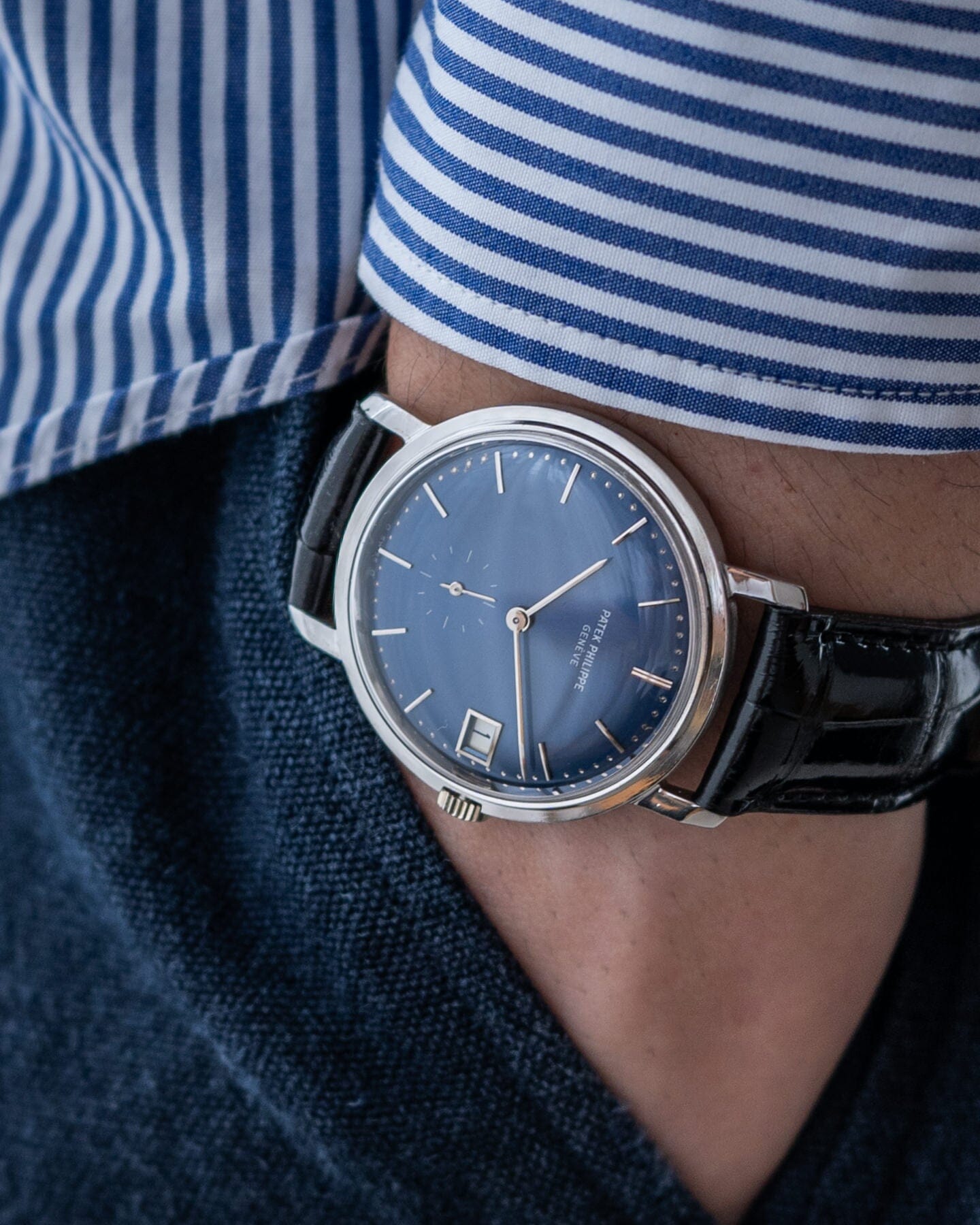 Patek Philippe カラトラバ 3445 WG ブルーシグマダイアル アーカイブ付 Watch PATEK PHILIPPE