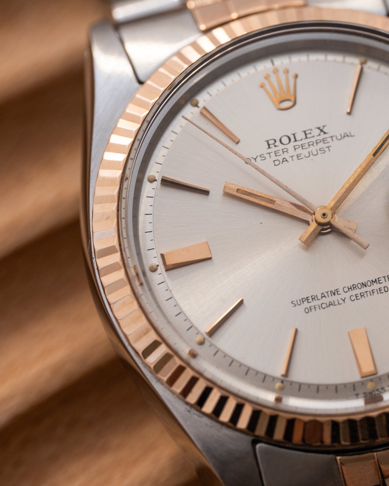 Rolex Datejust 1601 PG Silver Dial with Service Paper Watch ROLEX
