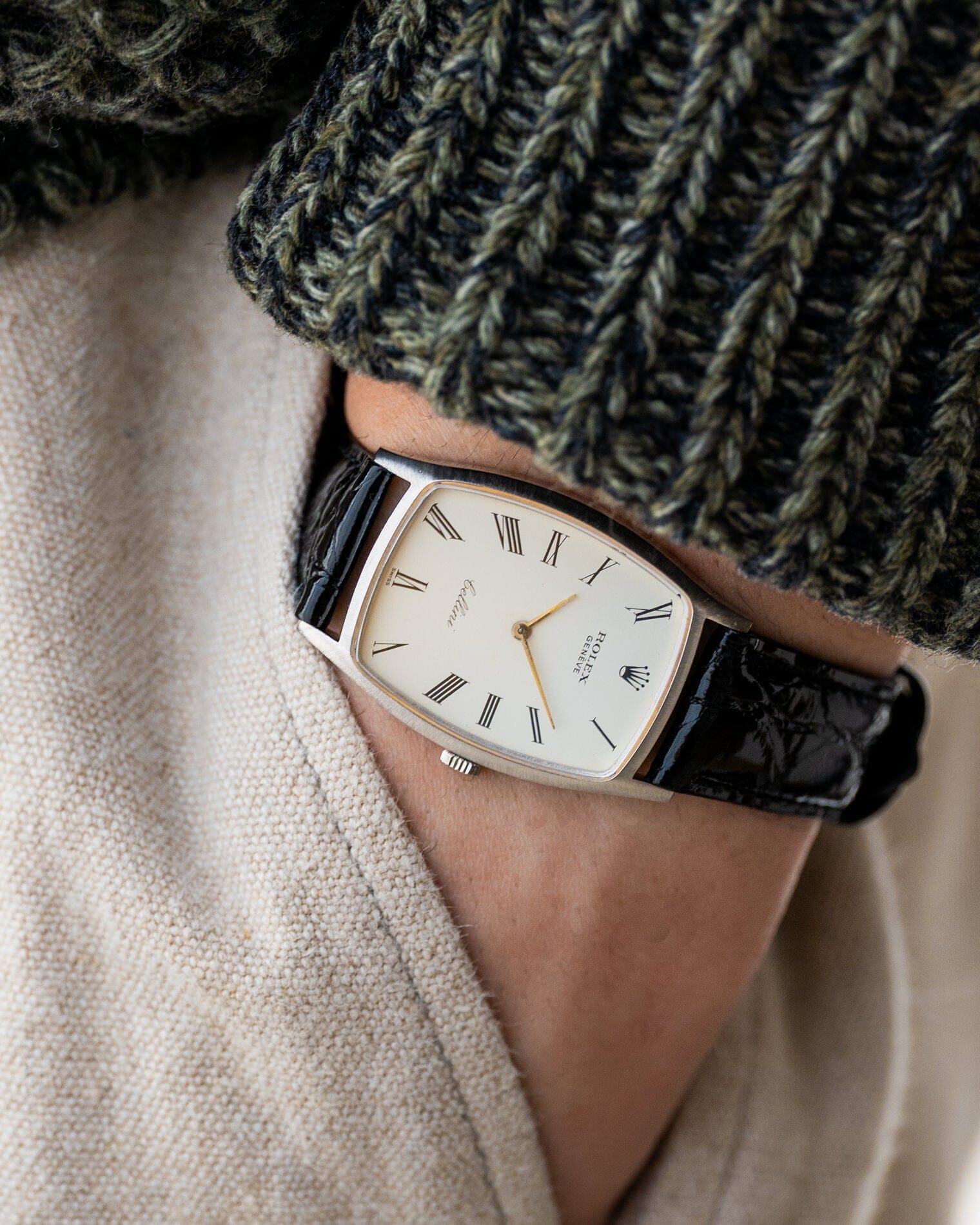 Rolex チェリーニ 3807 WG ホワイトローマン Watch ROLEX