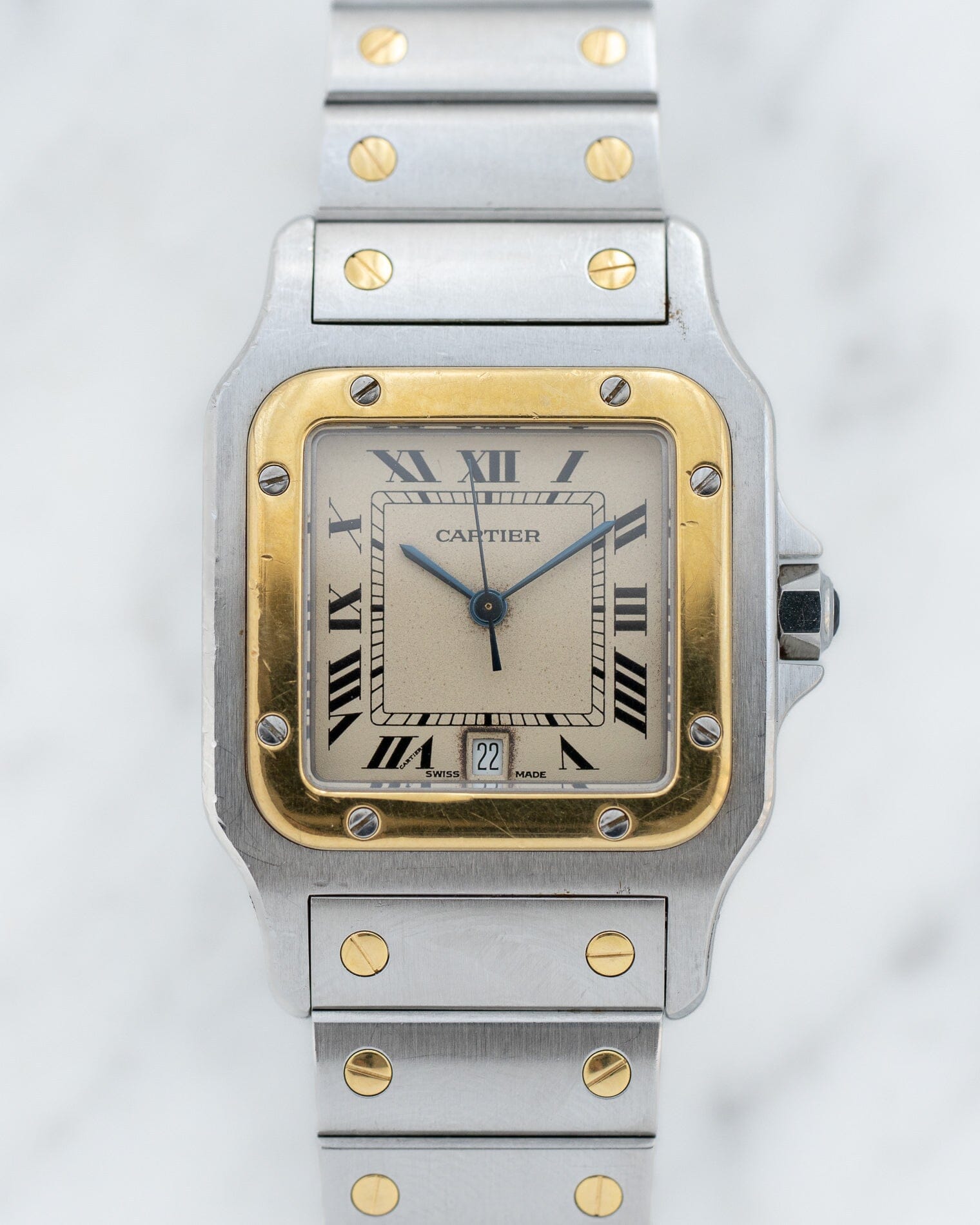 Cartier サントス ガルベ LM アイボリーローマン Watch CARTIER