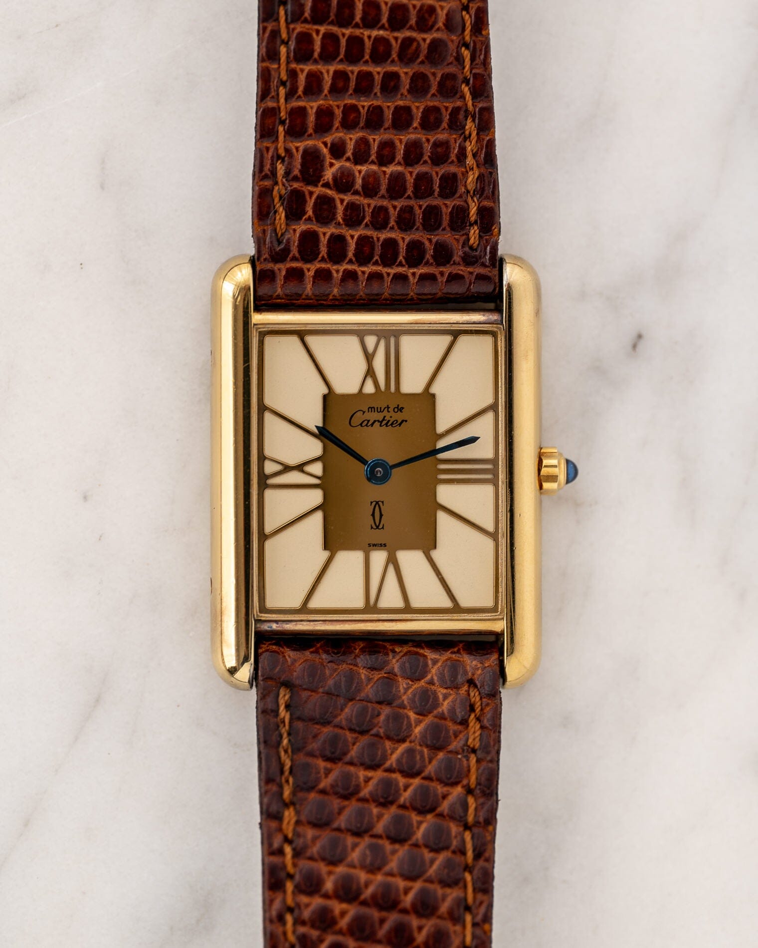 must de Cartier Tank Big Roman Dial Watch CARTIER