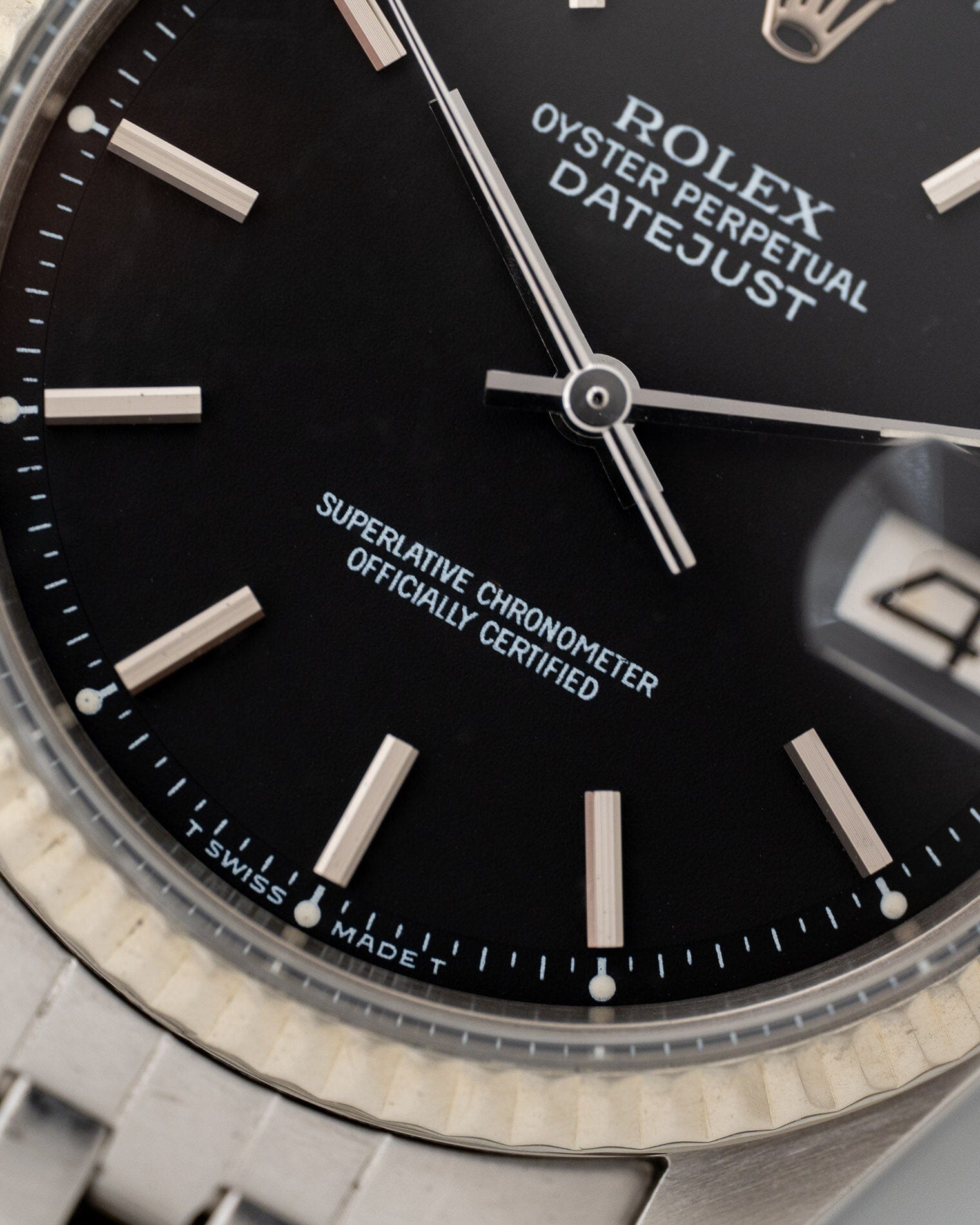 Rolex デイトジャスト 1601 マットブラック Watch ROLEX