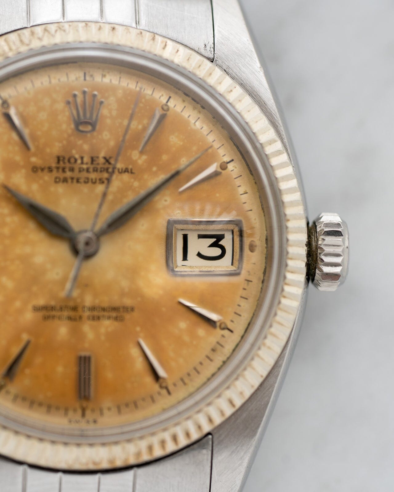 ロレックス デイトジャスト 6605 ブラウンパティナダイアル Watch ROLEX