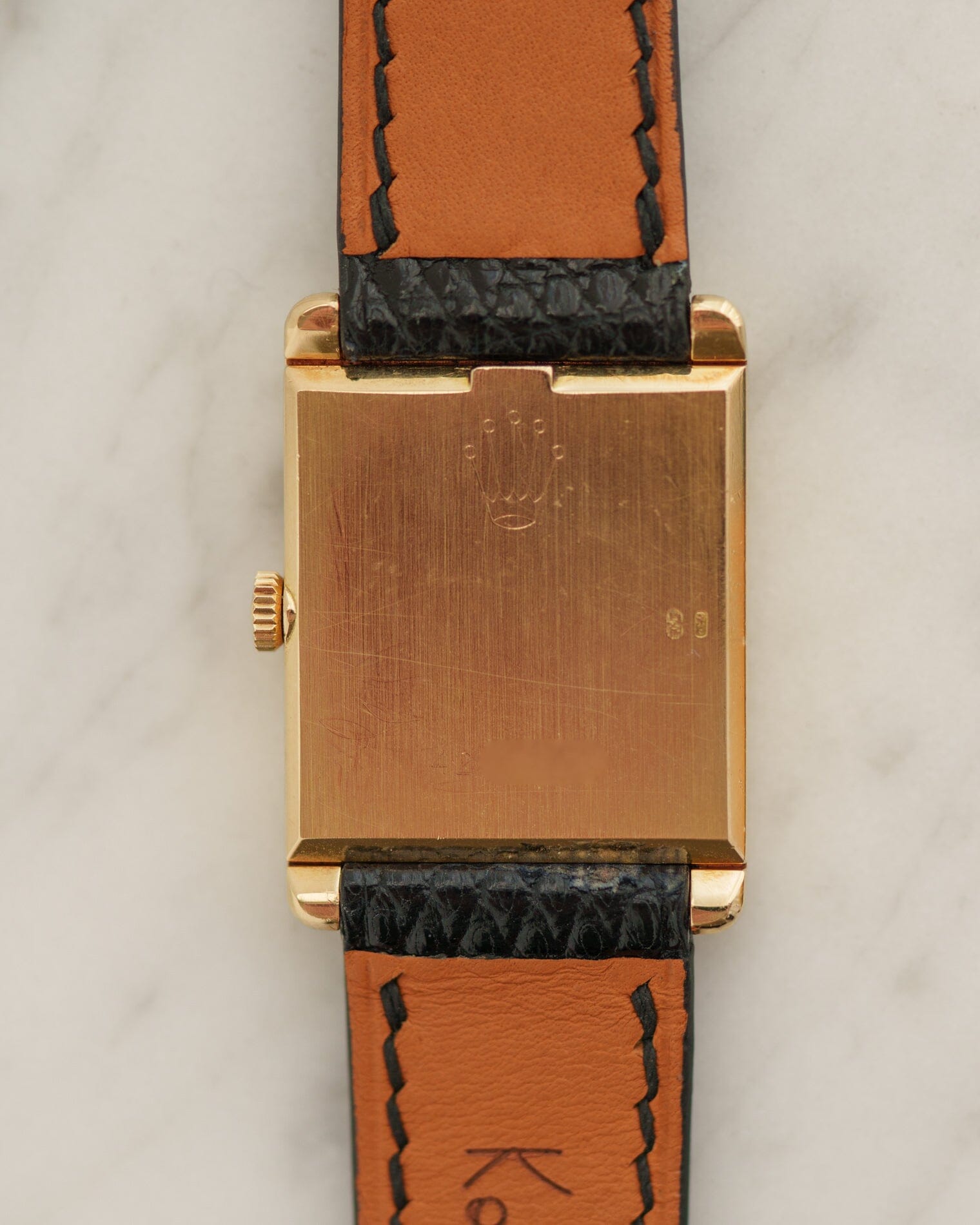 ロレックス チェリーニ 4103 レクタングル YG シャンパンローマンダイアル Watch ROLEX