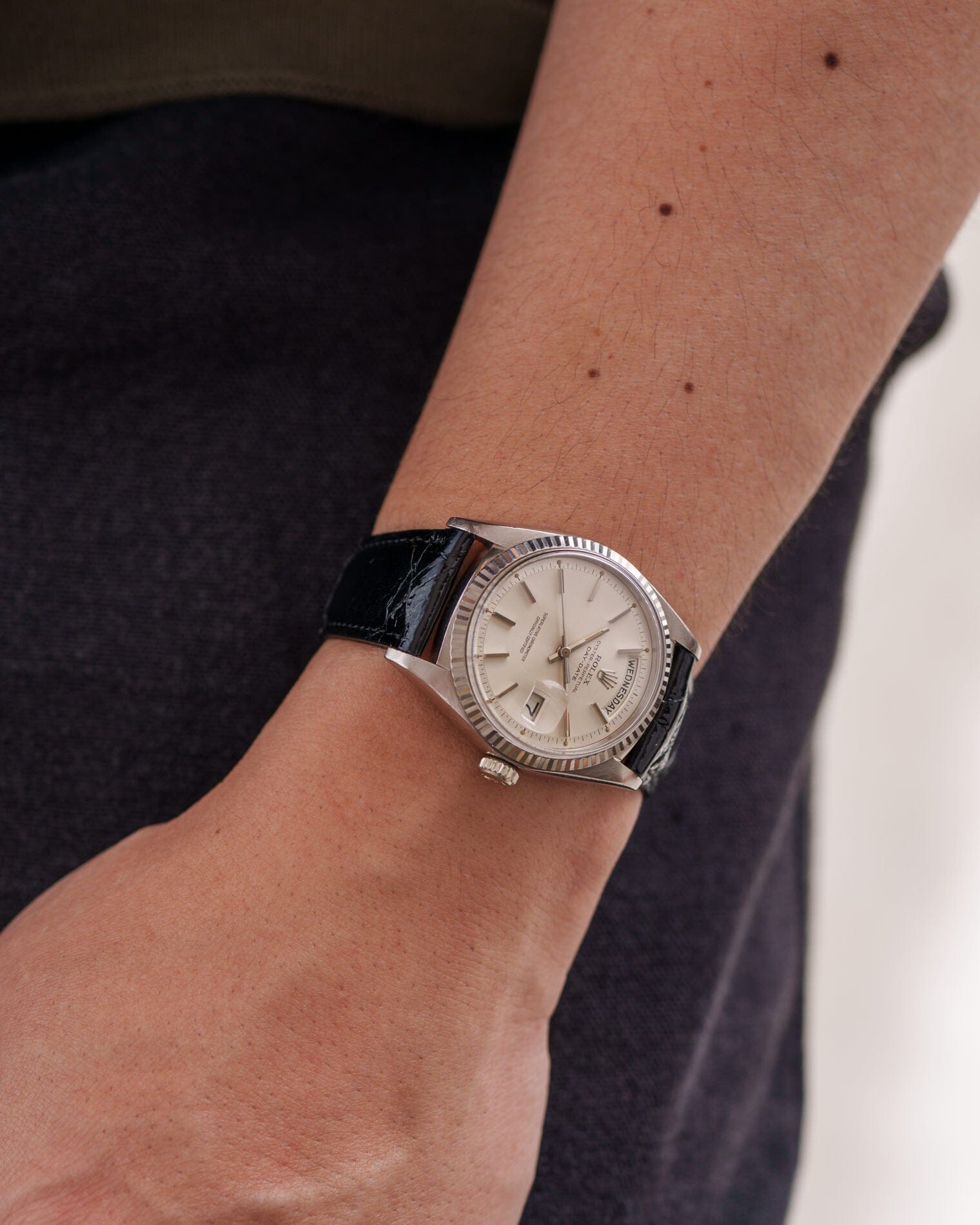 ロレックス デイデイト 1803 WG シルバーダイアル Watch ROLEX