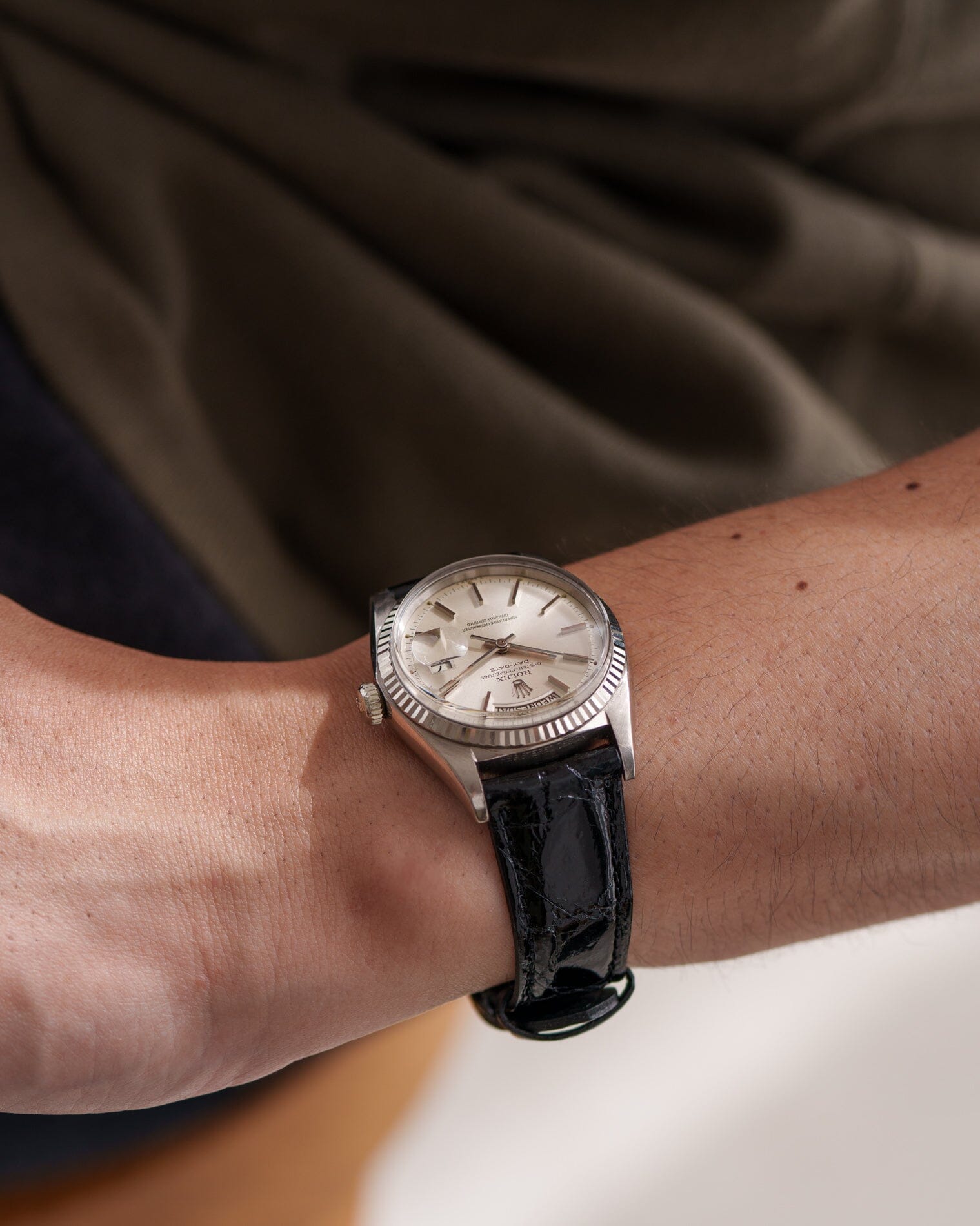 ロレックス デイデイト 1803 WG シルバーダイアル Watch ROLEX