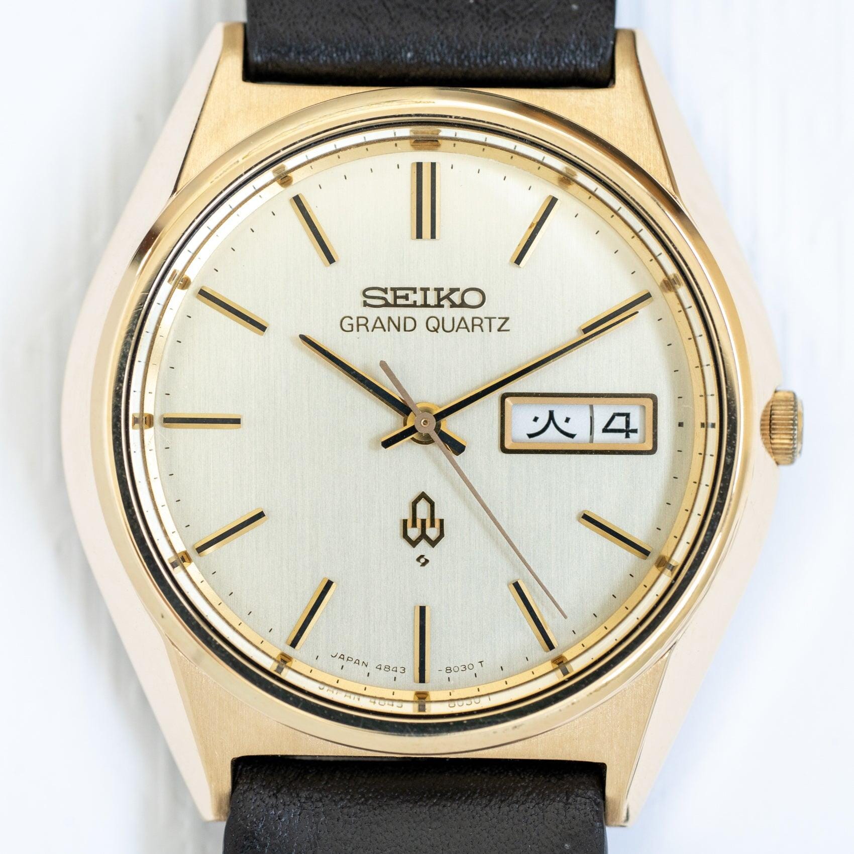 SEIKO GRAND QUARTZ 4843-8040 CAP GOLD - Arbitro