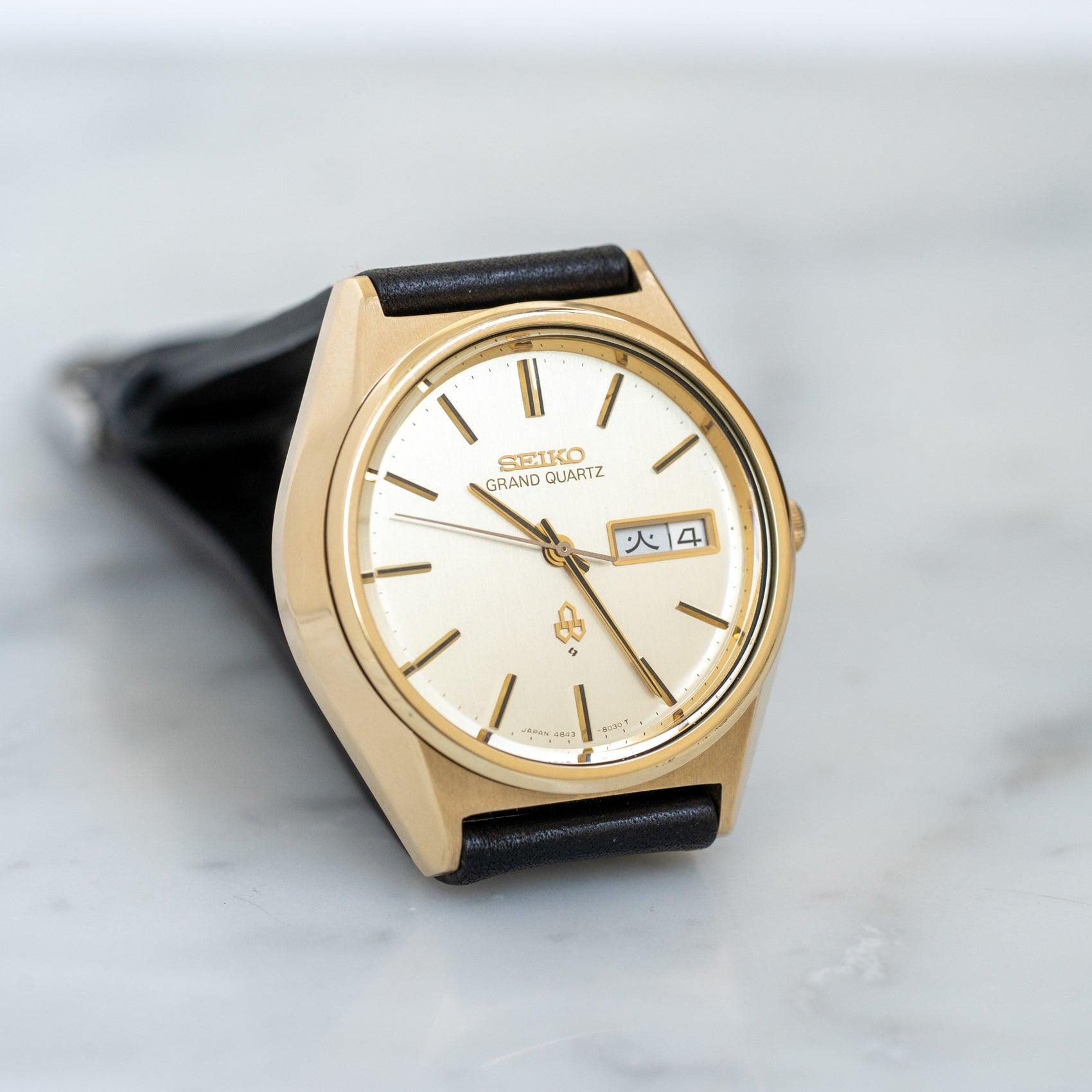 SEIKO GRAND QUARTZ 4843-8040 CAP GOLD - Arbitro