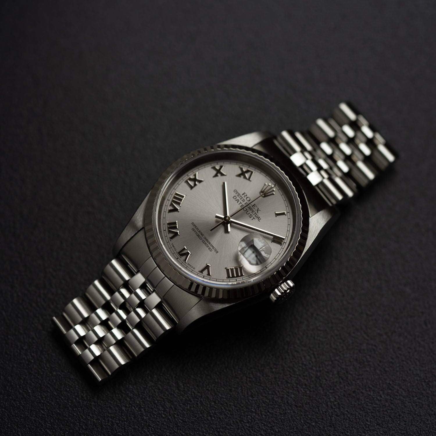 ROLEX Datejust 16234 Silver Roman Box and Paper - Arbitro