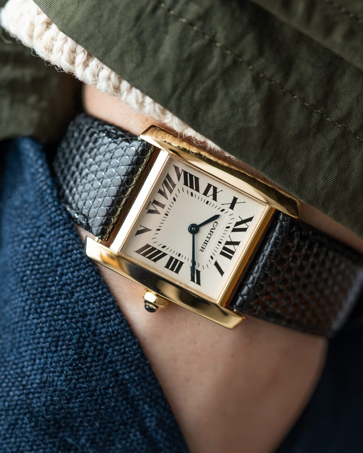 カルティエ タンクフランセーズ MM 1821 YG Watch CARTIER