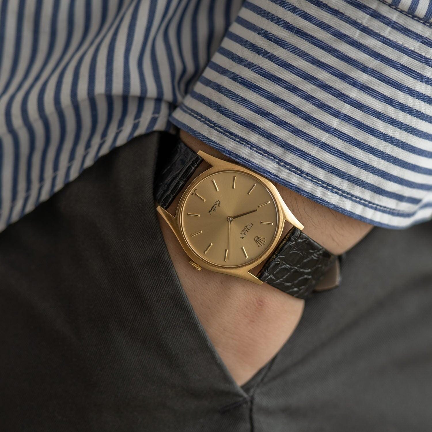 ROLEX Cellini 3804 YG Champagne Dial - Arbitro