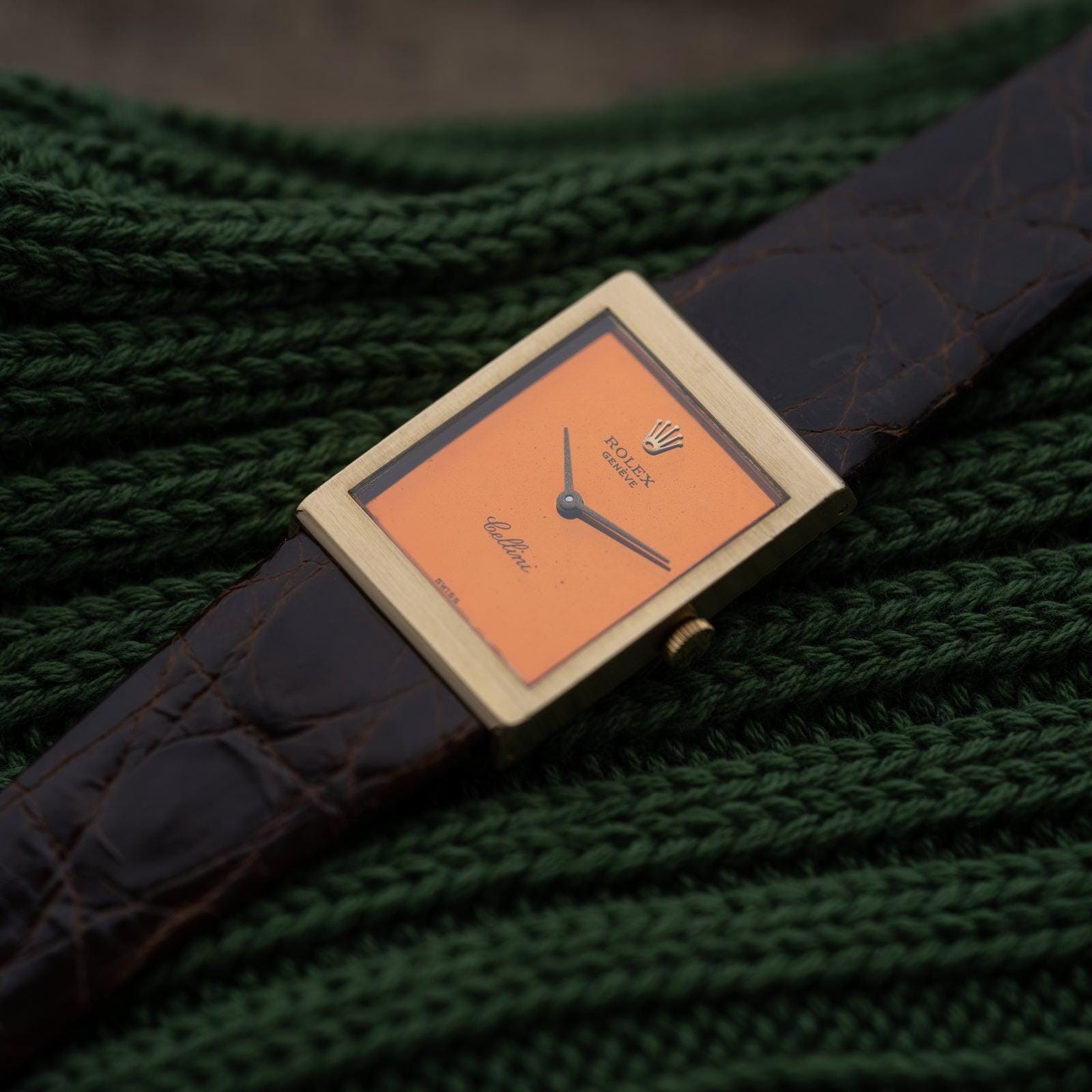 ROLEX Cellini 4014 Rectangle YG Orange - Arbitro