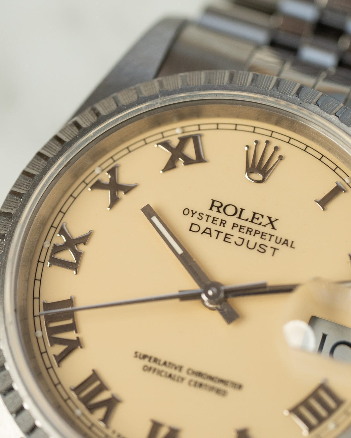 ロレックス デイトジャスト16220 アイボリーローマン Watch ROLEX